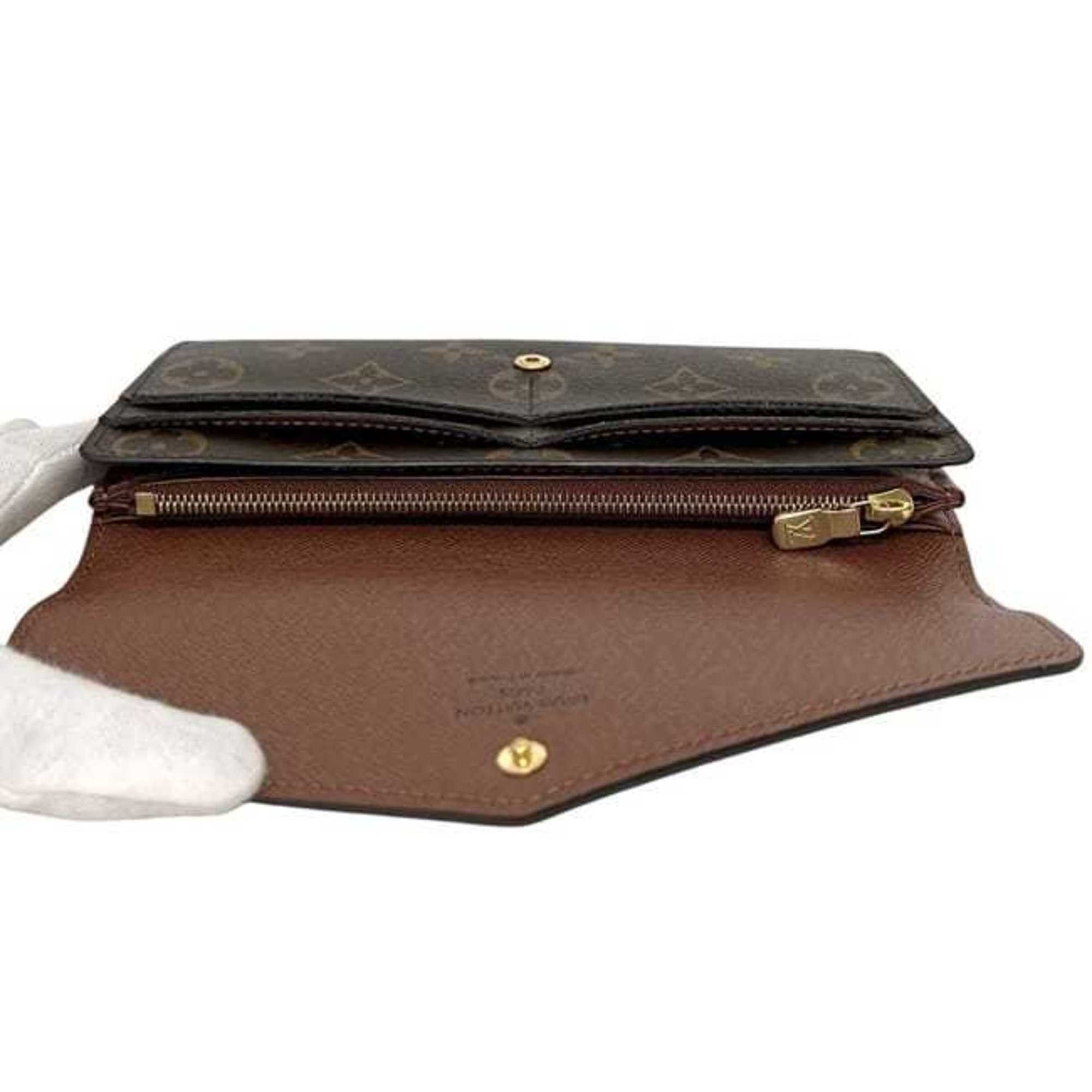 Louis Vuitton Louis Vuitton bi-fold long wallet, Portefeuille Sarah f-25224, brown monogram M60531, canvas, IC tag compatible, LOUIS VUITTON, flap, women's. Size ONE SIZE - 6 Thumbnail
