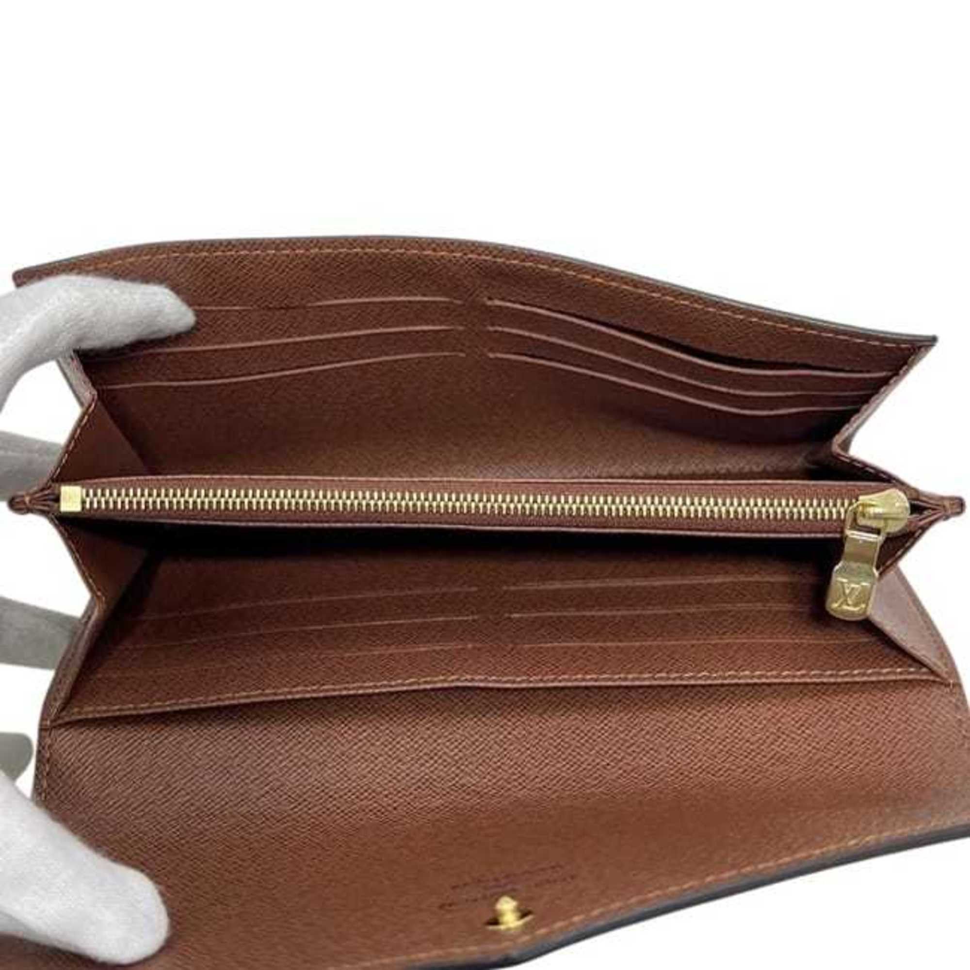 Louis Vuitton Louis Vuitton bi-fold long wallet, Portefeuille Sarah f-25224, brown monogram M60531, canvas, IC tag compatible, LOUIS VUITTON, flap, women's. Size ONE SIZE - 4 Thumbnail