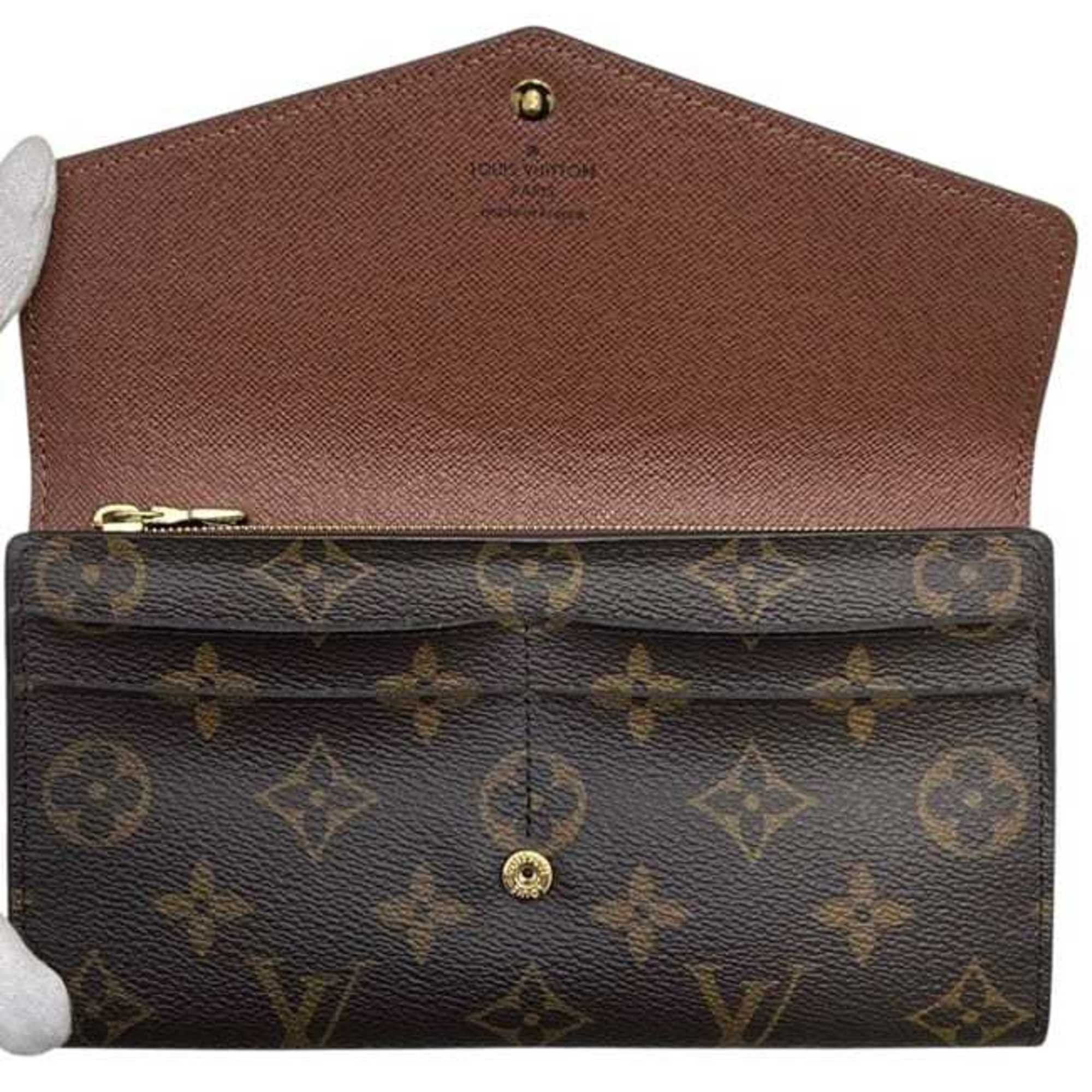 Louis Vuitton Louis Vuitton bi-fold long wallet, Portefeuille Sarah f-25224, brown monogram M60531, canvas, IC tag compatible, LOUIS VUITTON, flap, women's. Size ONE SIZE - 3 Thumbnail