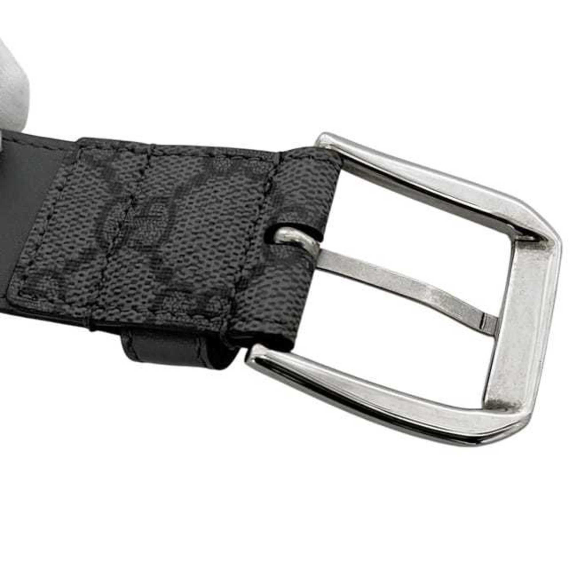 Gucci Gucci belt f-25199 gray GG Supreme interlocking 673921 waist 98cm coated canvas FABY3 85・34 525040 GUCCI 35mm square buckle men's women's Size ONE SIZE - 5 Thumbnail