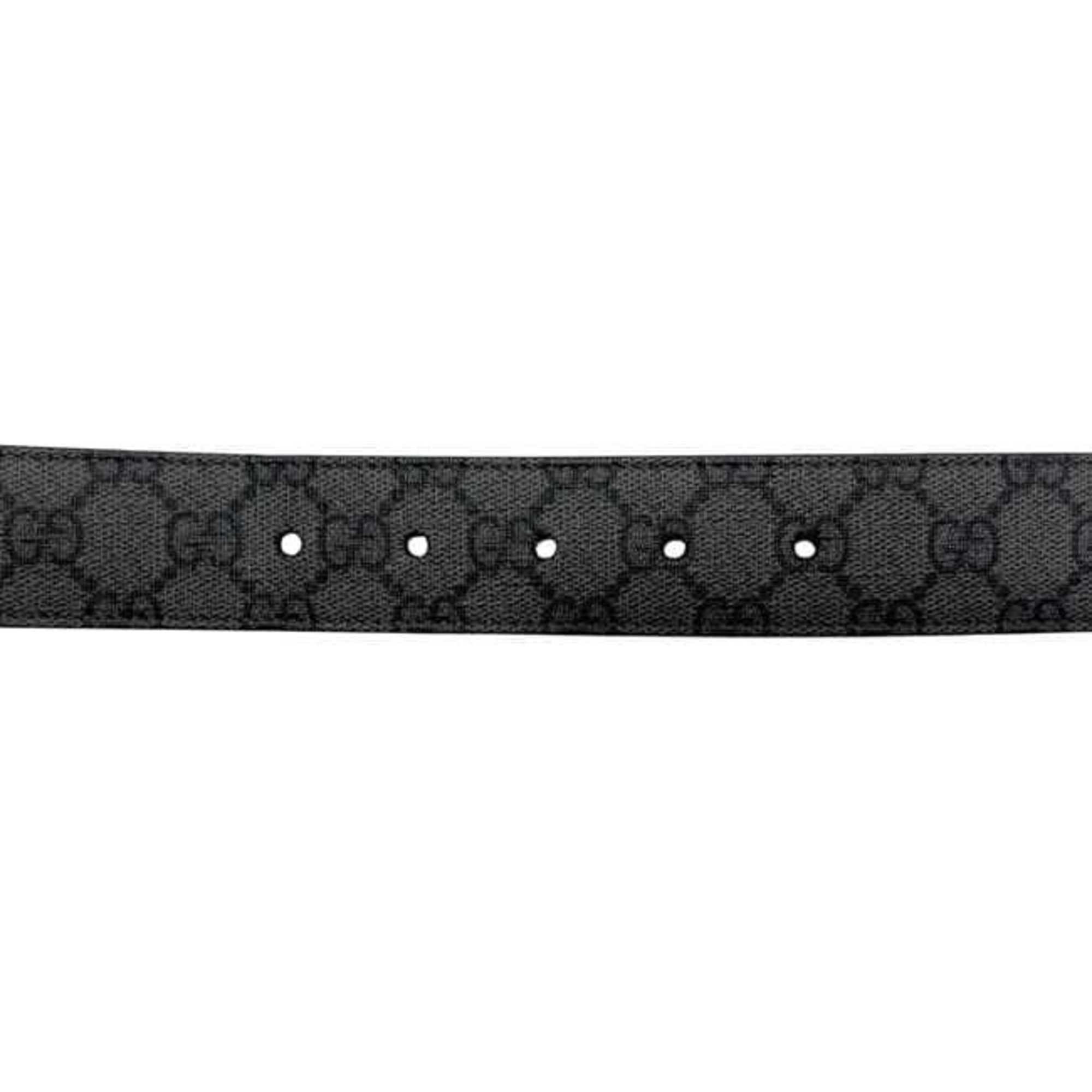 Gucci Gucci belt f-25199 gray GG Supreme interlocking 673921 waist 98cm coated canvas FABY3 85・34 525040 GUCCI 35mm square buckle men's women's Size ONE SIZE - 6 Thumbnail
