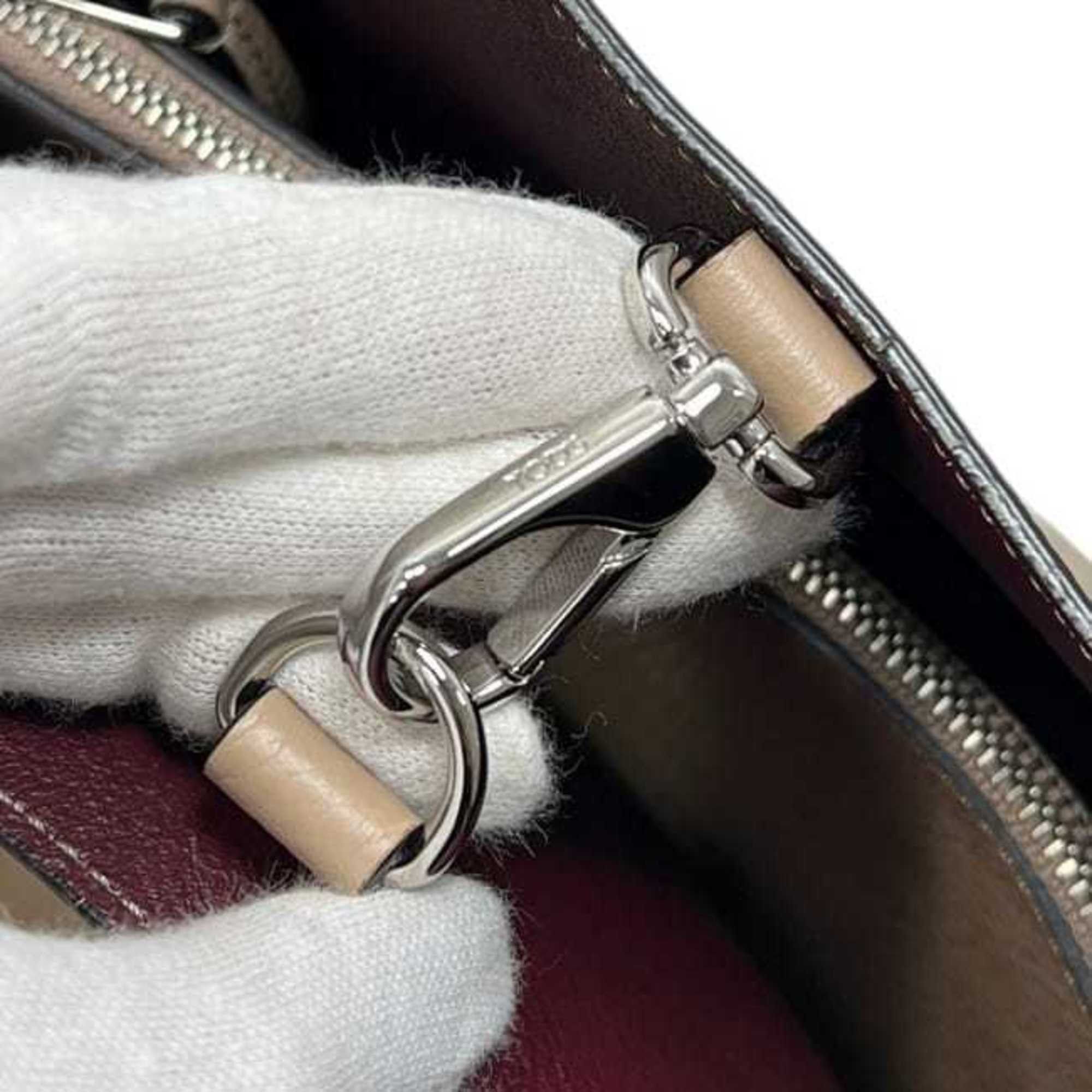 Tod's Tod's T-Timeless Micro Tote Bag f-25298 Beige Leather One-Handle T-Metallic Charm Women's Size ONE SIZE - 7 Thumbnail