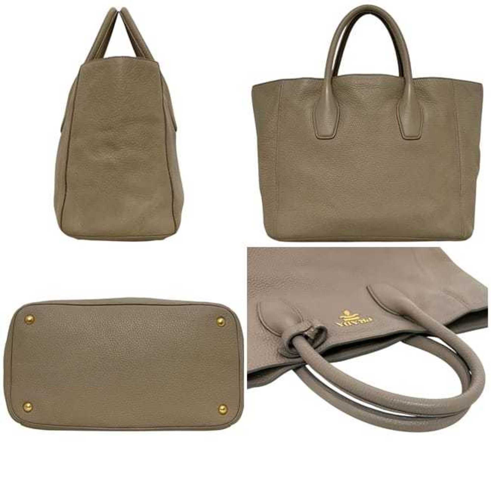 Prada Prada Tote Bag ec-25178 Beige BN2694 Leather 204 PRADA Women's Men's Size ONE SIZE - 3 Thumbnail