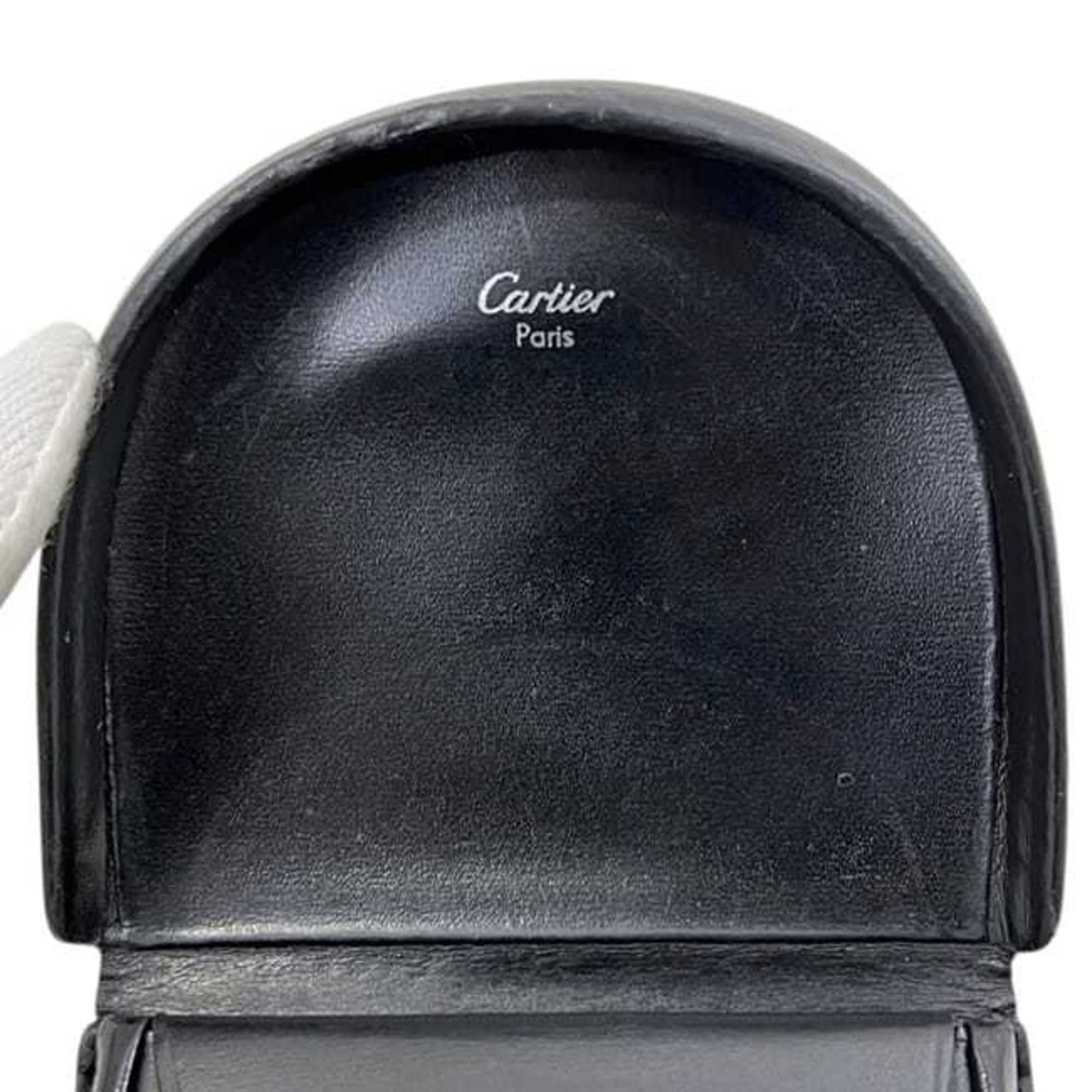 Cartier Cartier coin case ec-25187 black Pasha LB3000129 ED purse leather mini compact flap wallet men's women's Size ONE SIZE - 6 Thumbnail