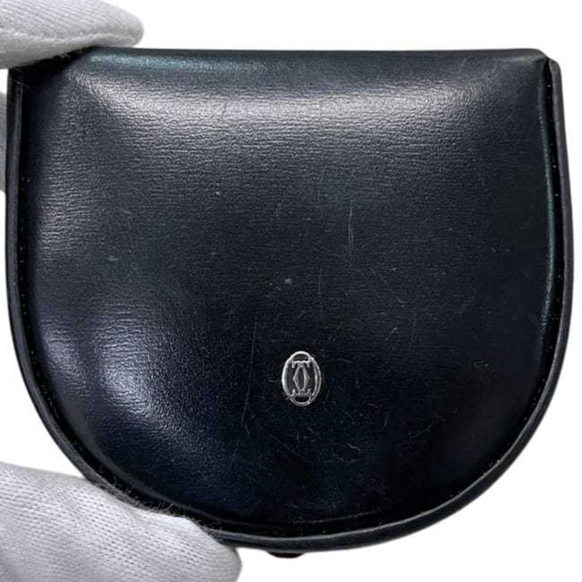 Cartier Cartier coin case ec-25187 black Pasha LB3000129 ED purse leather mini compact flap wallet men's women's Size ONE SIZE - 10 Thumbnail