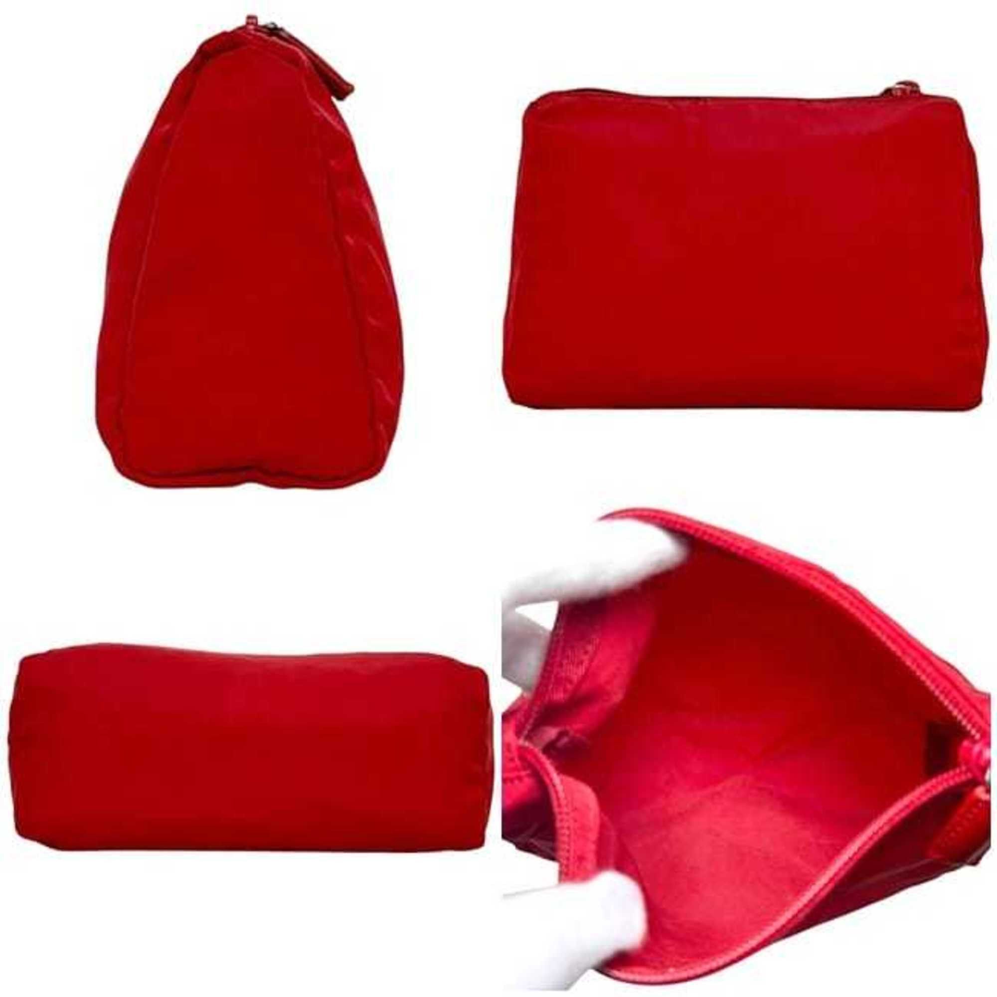 Prada Prada pouch ec-25248 Red Tessuto Nylon 60 PRADA Triangle Women's Men's Bag-in-Bag Size ONE SIZE - 3 Thumbnail