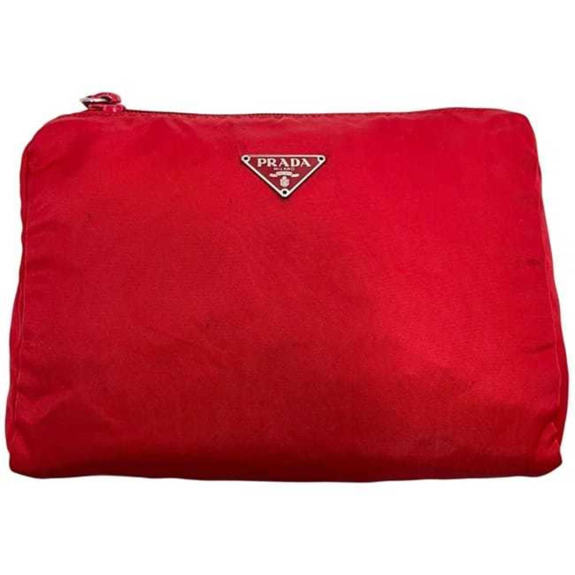 Prada Prada pouch ec-25248 Red Tessuto Nylon 60 PRADA Triangle Women's Men's Bag-in-Bag Size ONE SIZE - 8 Thumbnail