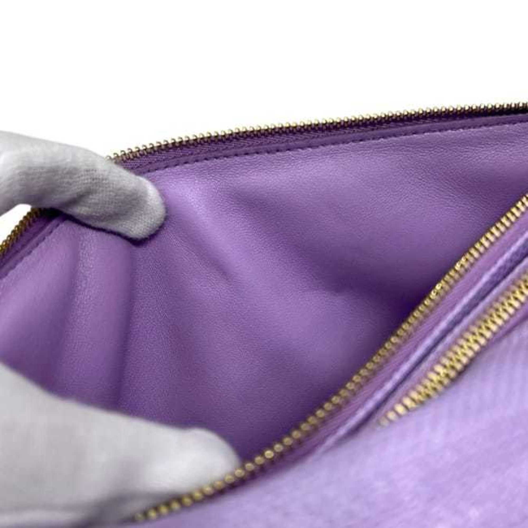 Salvatore Ferragamo Salvatore Ferragamo Chain Shoulder Bag f-25193 Purple Vara Viva Bow GG-210363 Coated Canvas Ribbon Flap Crossbody VIVA BOW Puffer Size ONE SIZE - 6 Thumbnail