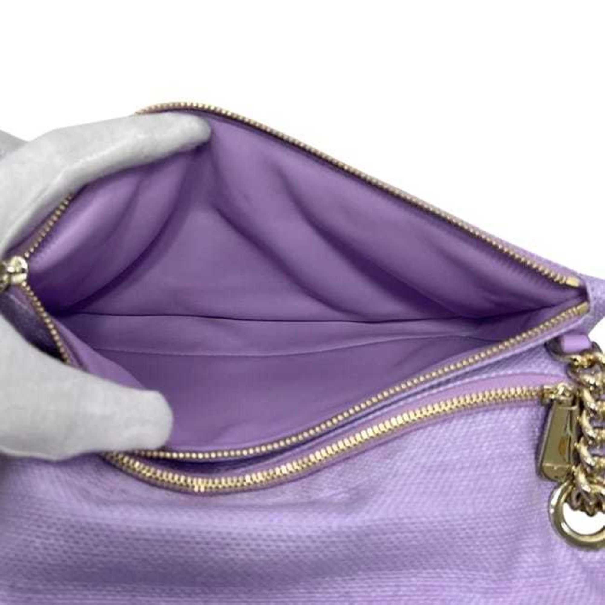 Salvatore Ferragamo Salvatore Ferragamo Chain Shoulder Bag f-25193 Purple Vara Viva Bow GG-210363 Coated Canvas Ribbon Flap Crossbody VIVA BOW Puffer Size ONE SIZE - 5 Thumbnail