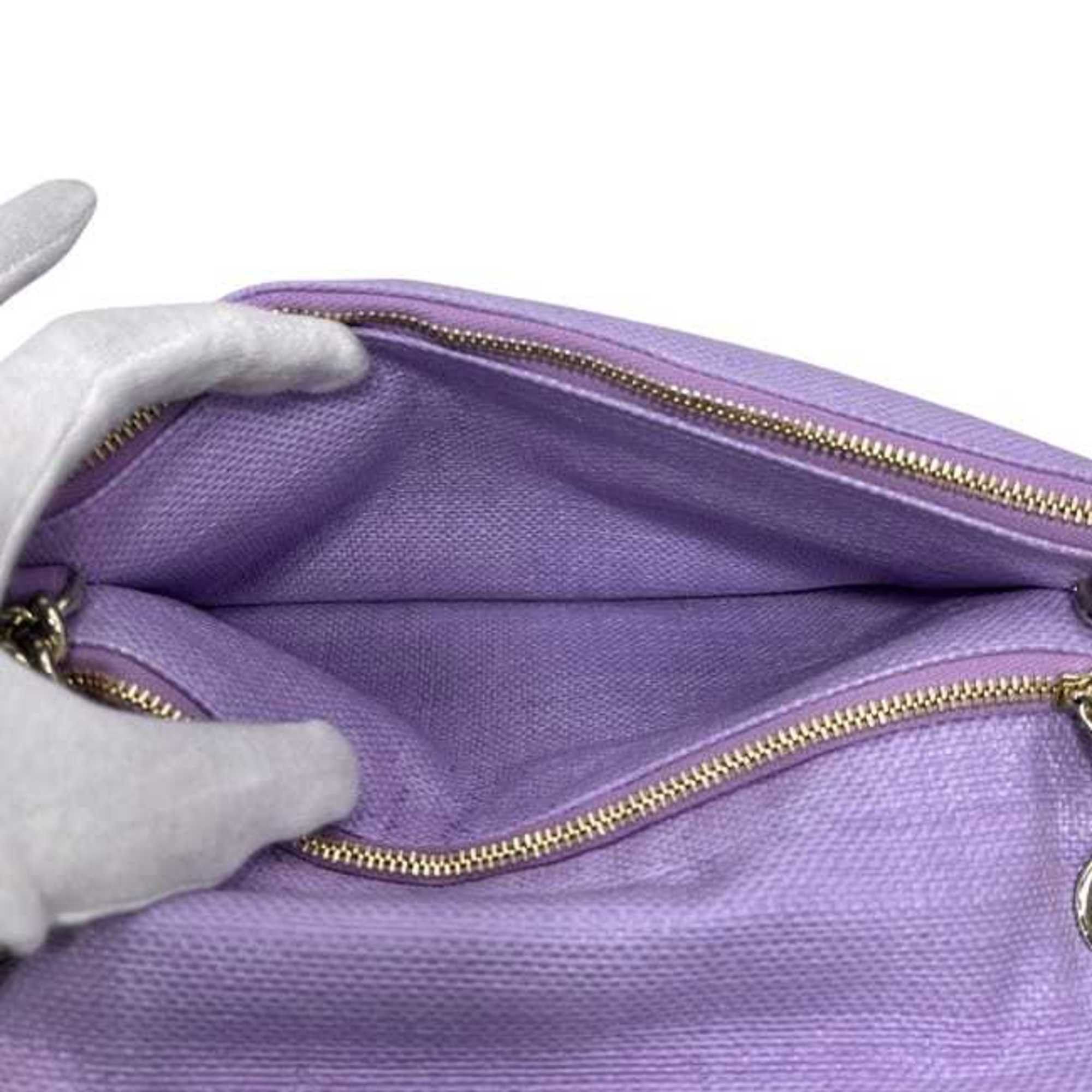 Salvatore Ferragamo Salvatore Ferragamo Chain Shoulder Bag f-25193 Purple Vara Viva Bow GG-210363 Coated Canvas Ribbon Flap Crossbody VIVA BOW Puffer Size ONE SIZE - 4 Thumbnail