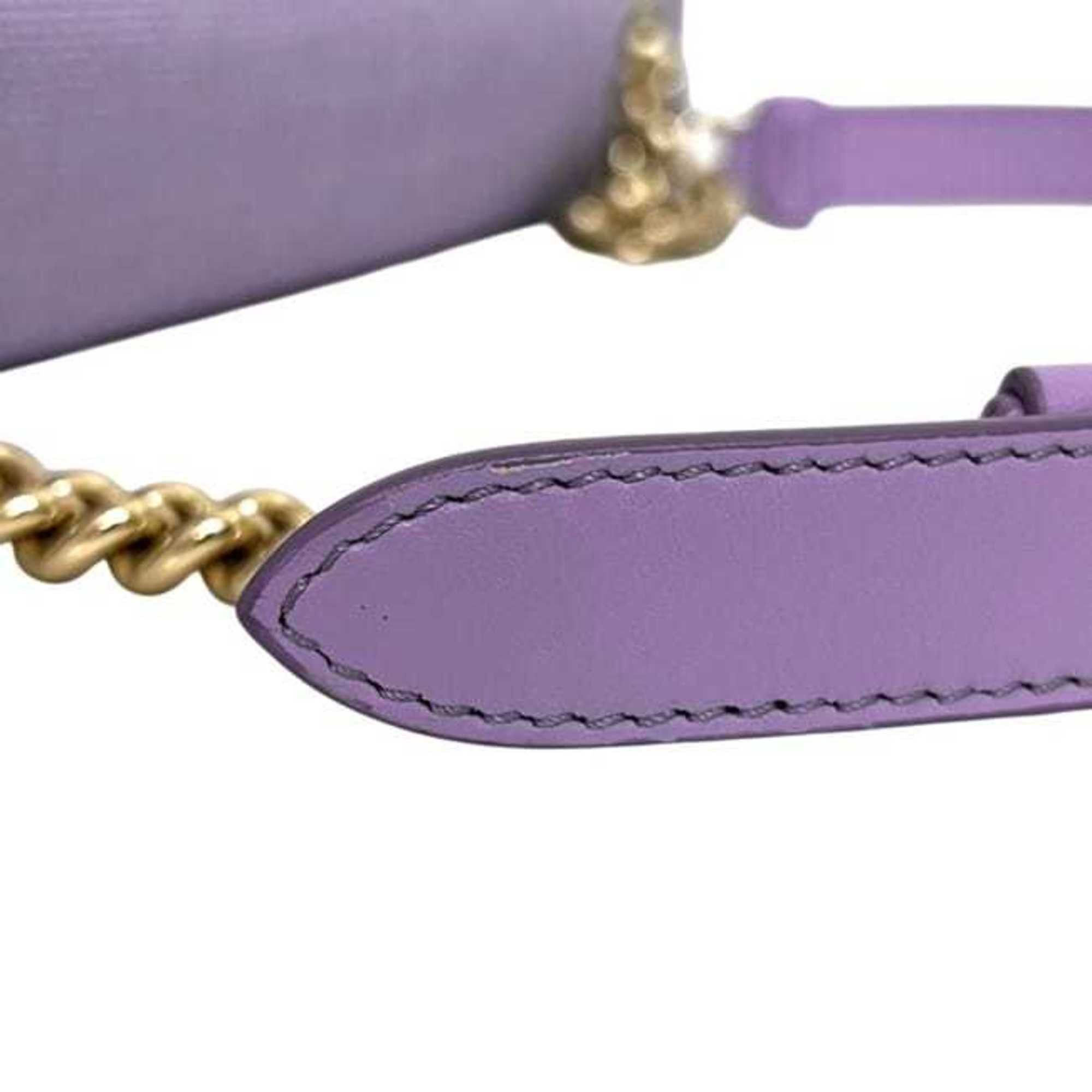 Salvatore Ferragamo Salvatore Ferragamo Chain Shoulder Bag f-25193 Purple Vara Viva Bow GG-210363 Coated Canvas Ribbon Flap Crossbody VIVA BOW Puffer Size ONE SIZE - 10 Thumbnail