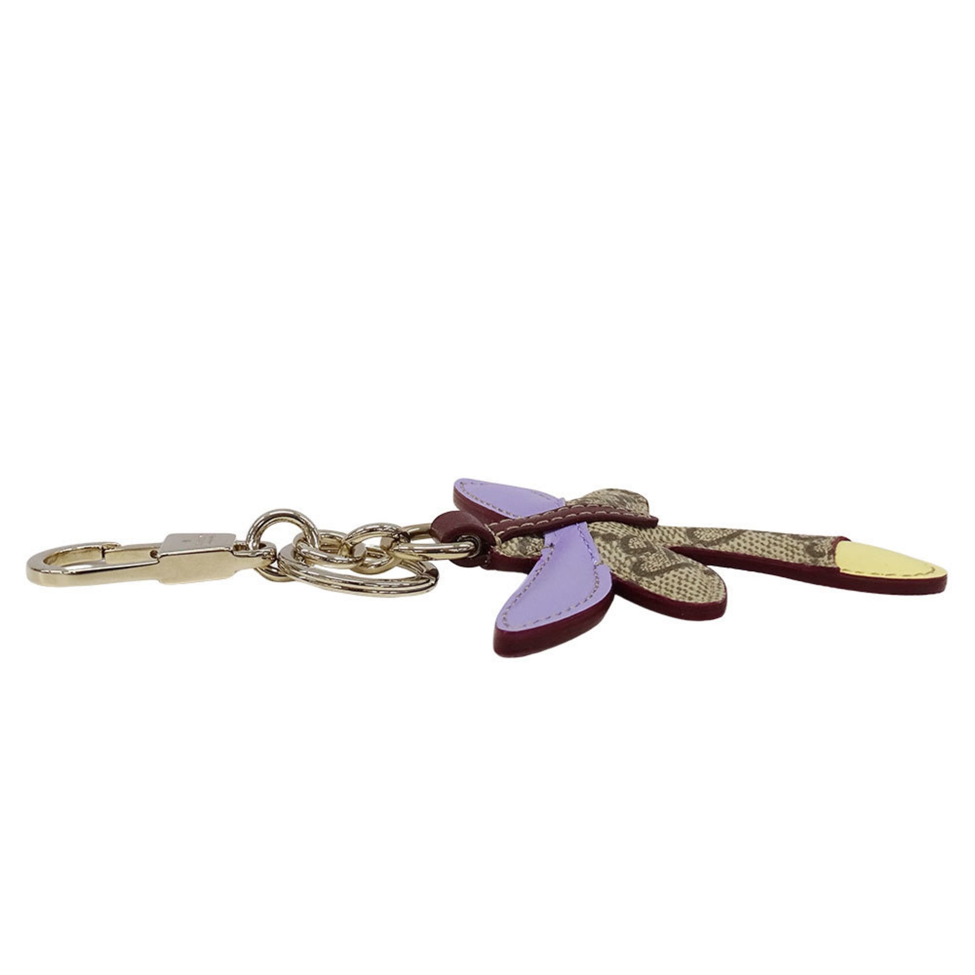 Gucci Gucci charm for women and men, leather, GG emblem, dragonfly shape, beige, multicolor, 837353, accessory, bag charm, dragonfly. Size ONE SIZE - 3 Thumbnail