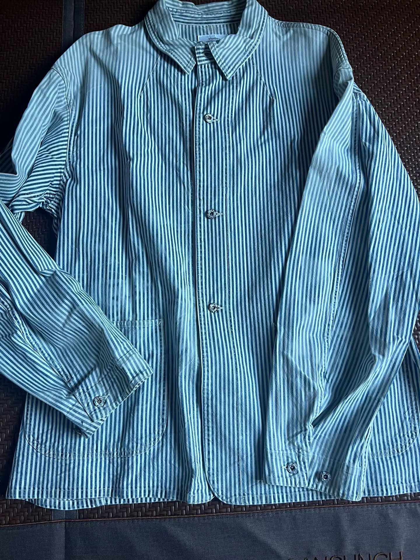 Visvim Visvim Coverall Hickory Dry Striped Shirt Size US L / EU 52-54 / 3 - 2 Thumbnail