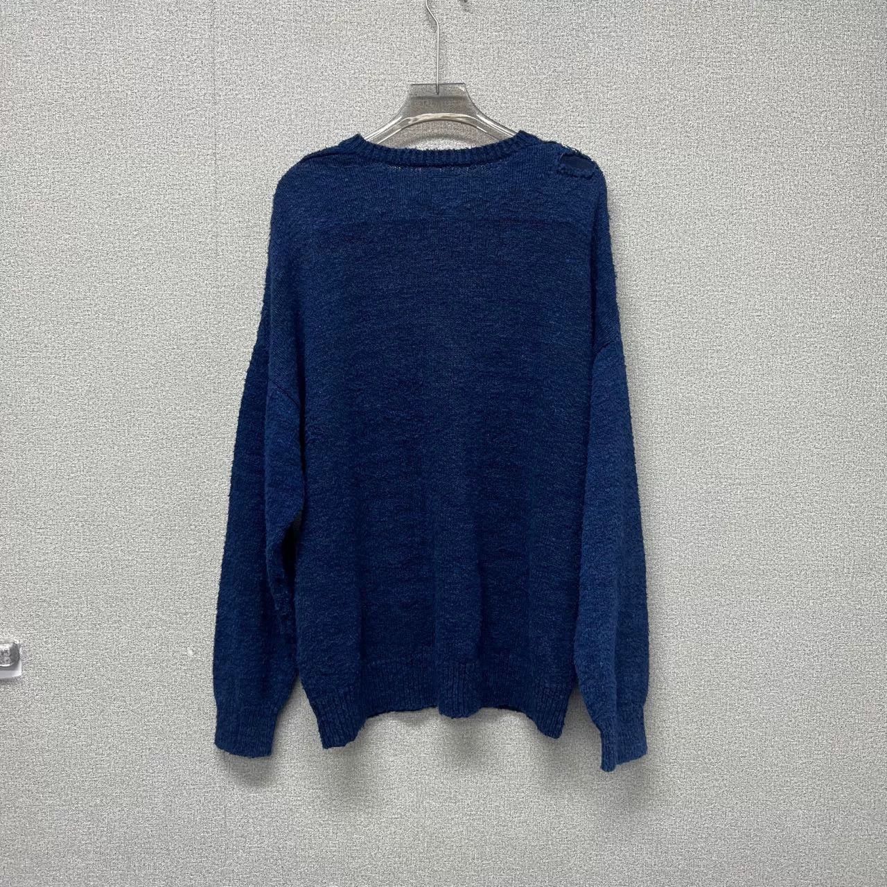 Visvim Visvim 21AW Limited Indigo V-Neck Sweater Size US XL / EU 56 / 4 - 2 Thumbnail