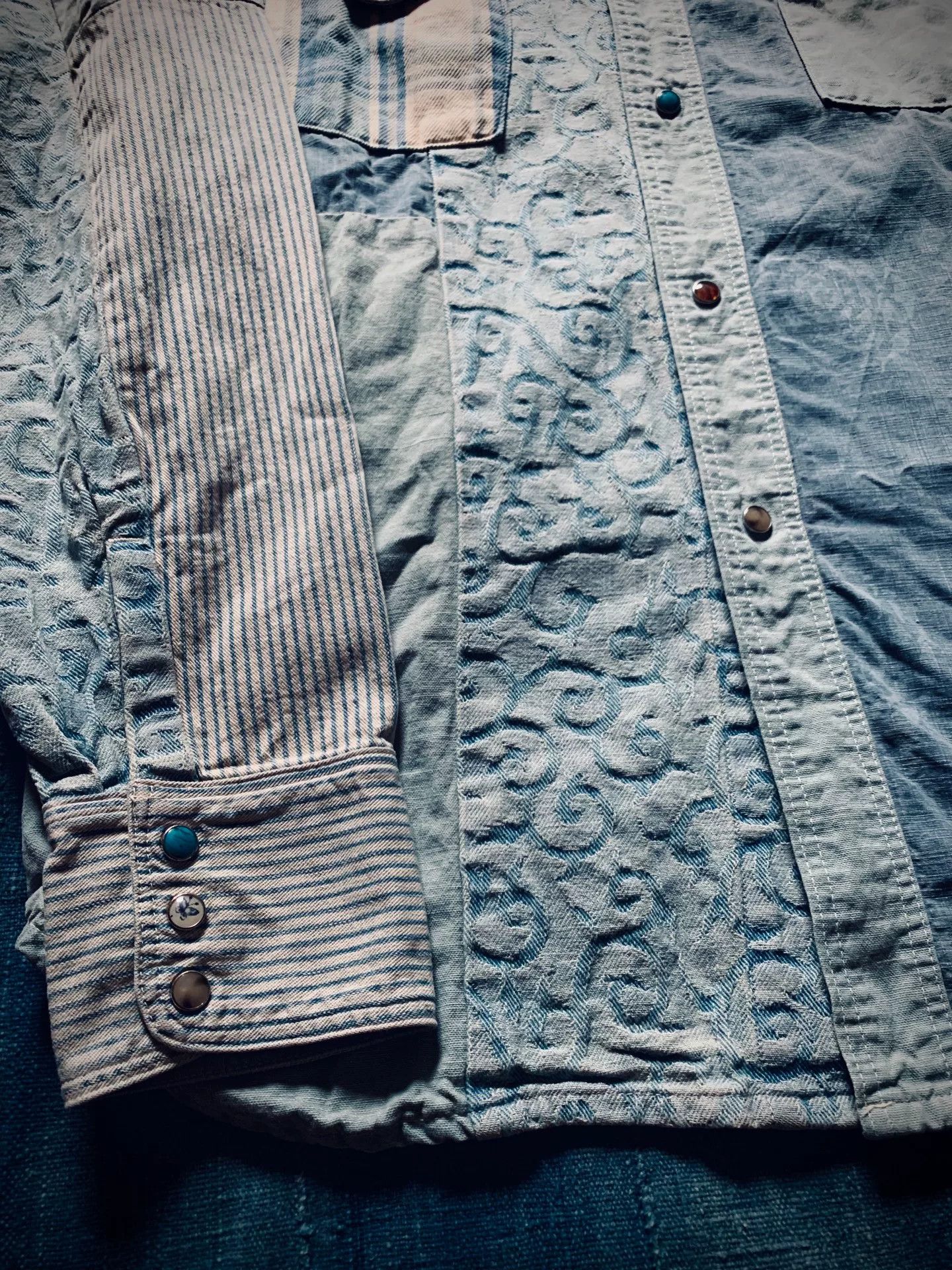 Kapital Kapital Veggie Dye Patchwork Denim Shirt Size US L / EU 52-54 / 3 - 5 Thumbnail