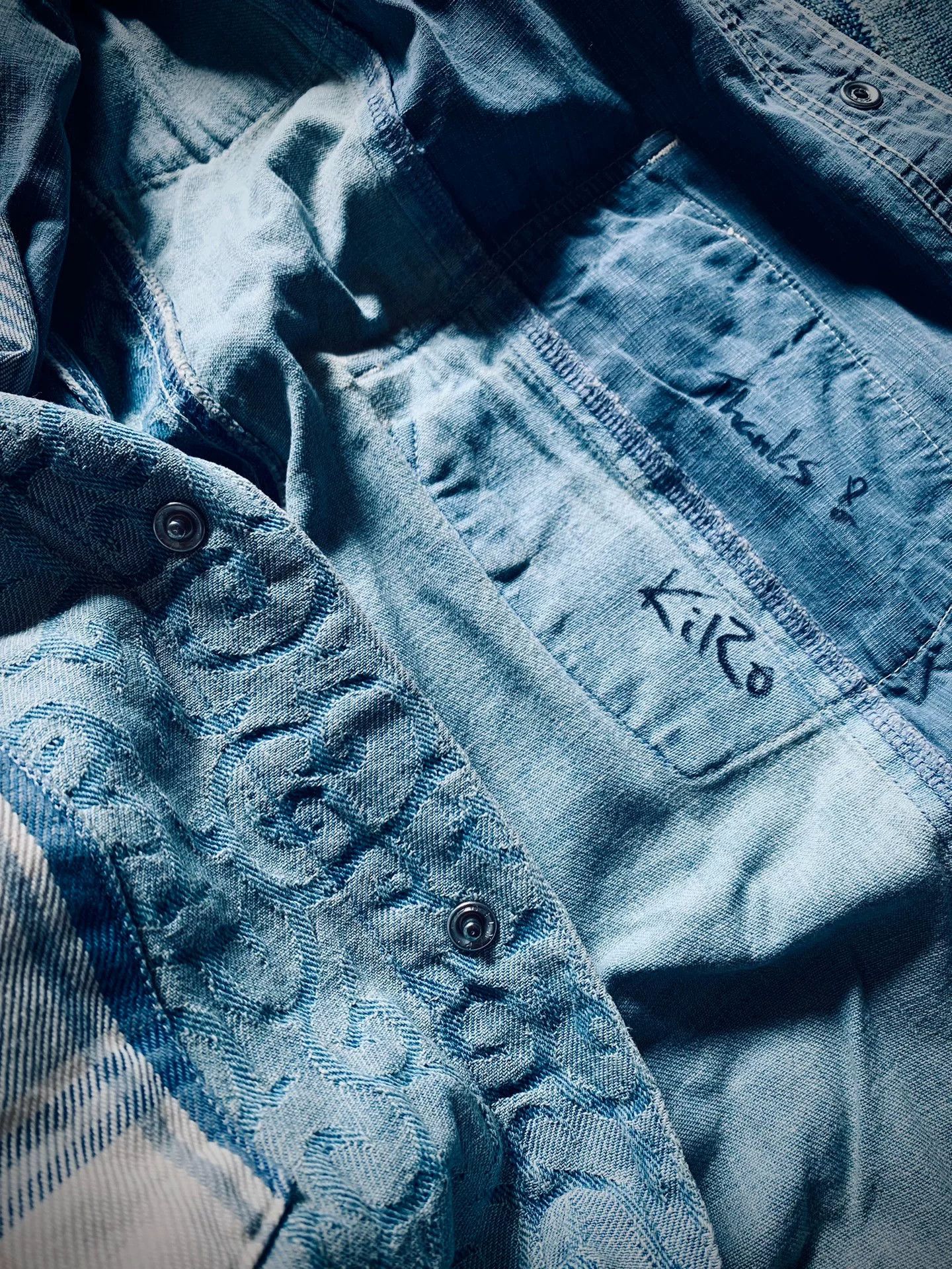 Kapital Kapital Veggie Dye Patchwork Denim Shirt Size US L / EU 52-54 / 3 - 8 Thumbnail