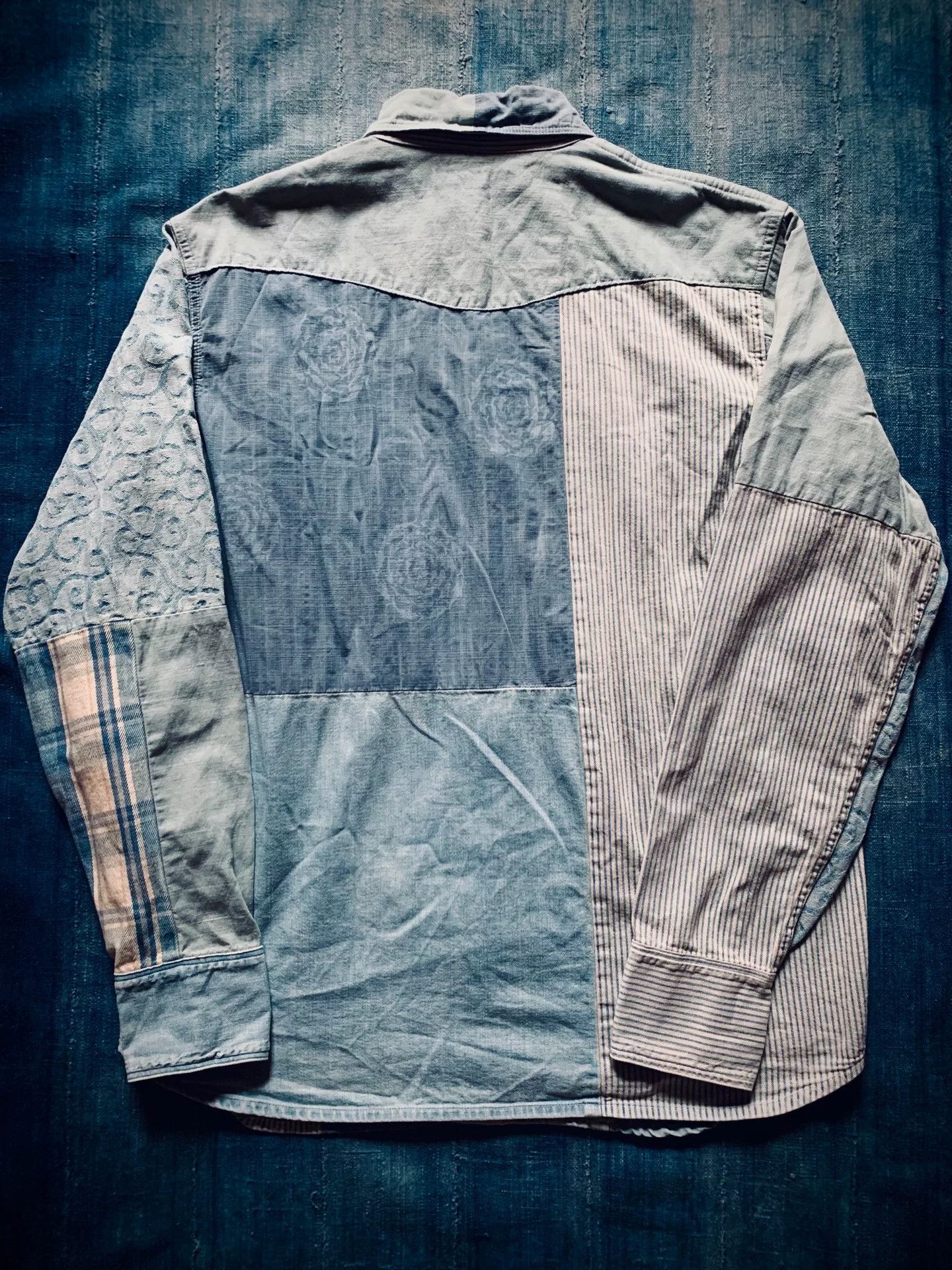 Kapital Kapital Veggie Dye Patchwork Denim Shirt Size US L / EU 52-54 / 3 - 2 Thumbnail