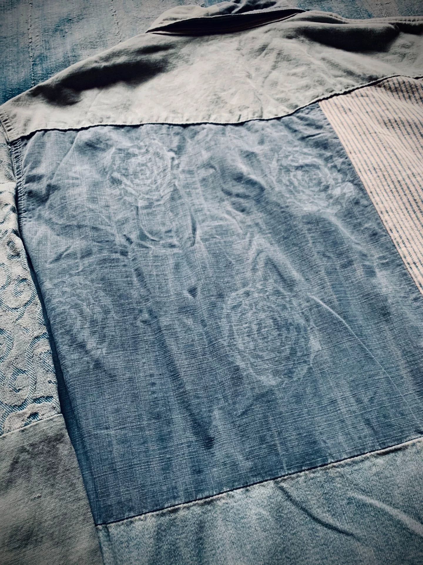 Kapital Kapital Veggie Dye Patchwork Denim Shirt Size US L / EU 52-54 / 3 - 4 Thumbnail
