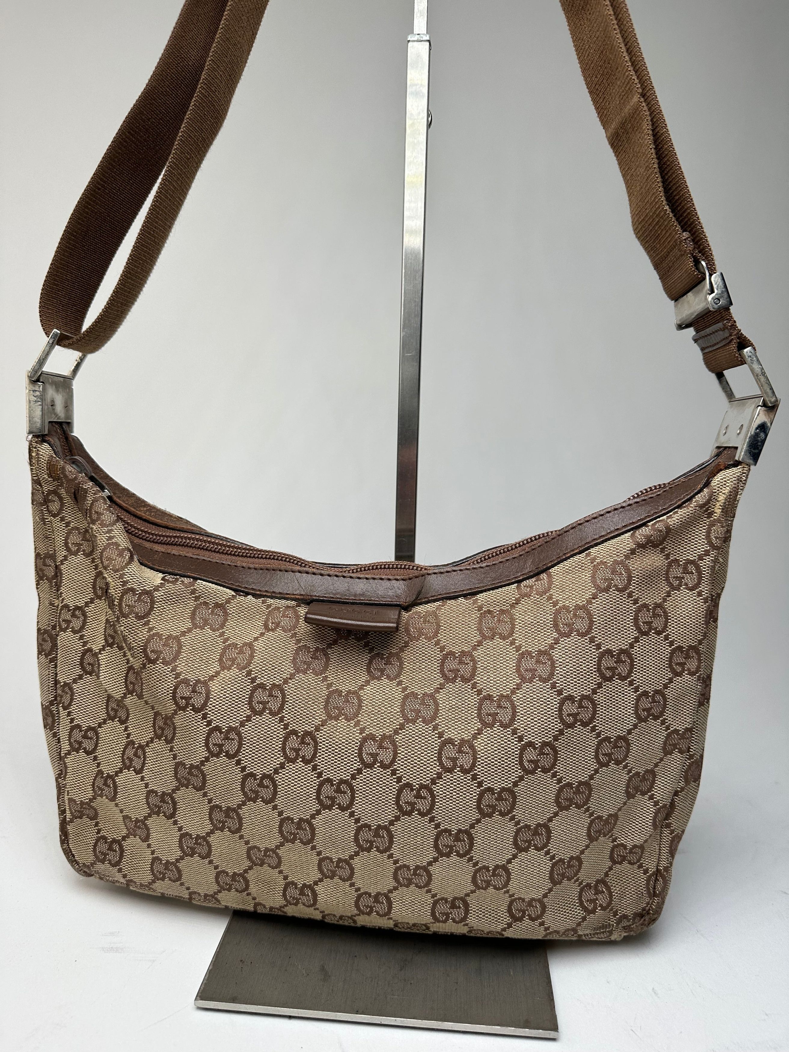 Gucci Vintage Monogram Multiway Bag Beige Brown Size ONE SIZE - 12 Thumbnail