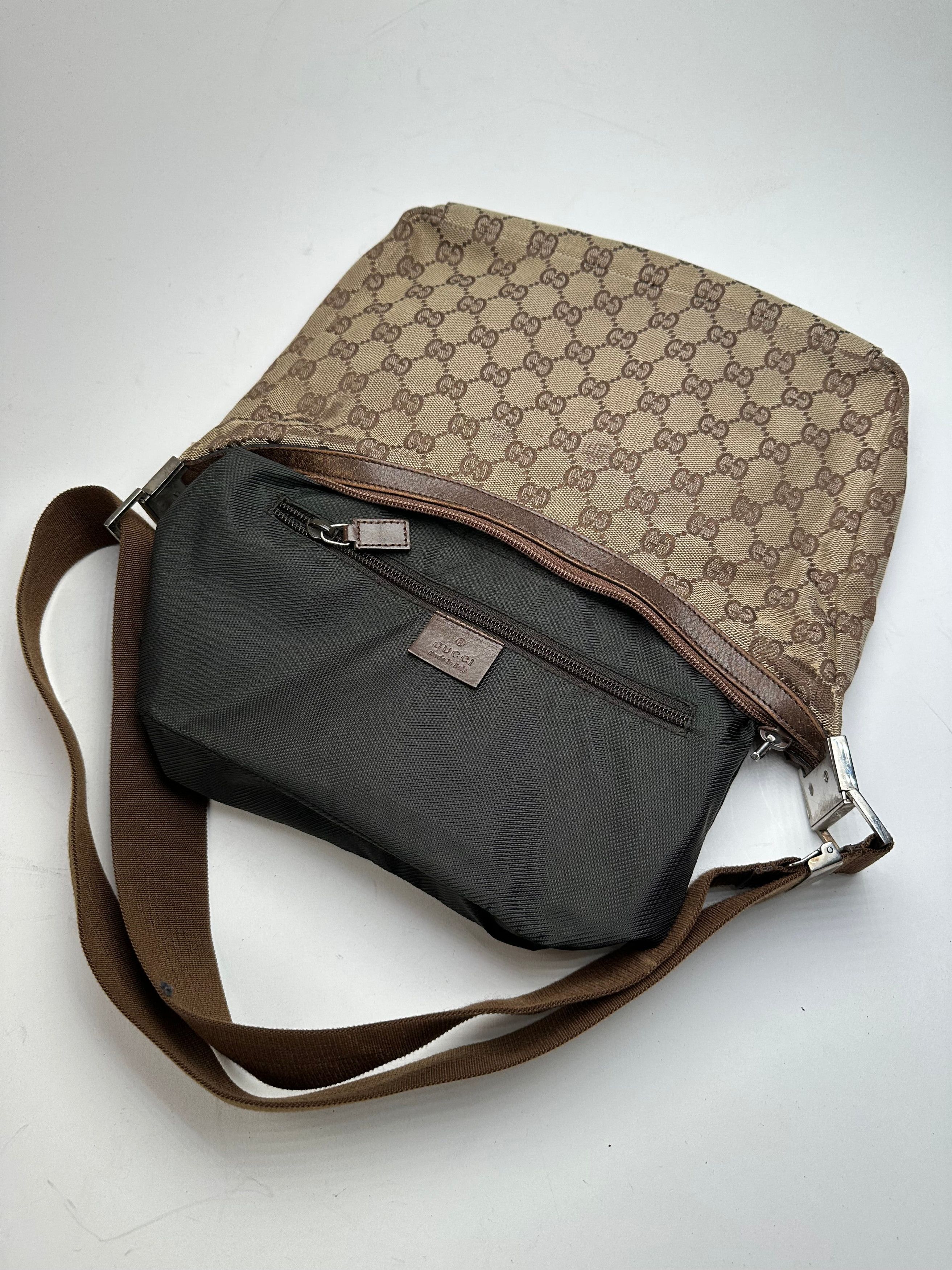 Gucci Vintage Monogram Multiway Bag Beige Brown Size ONE SIZE - 3 Thumbnail