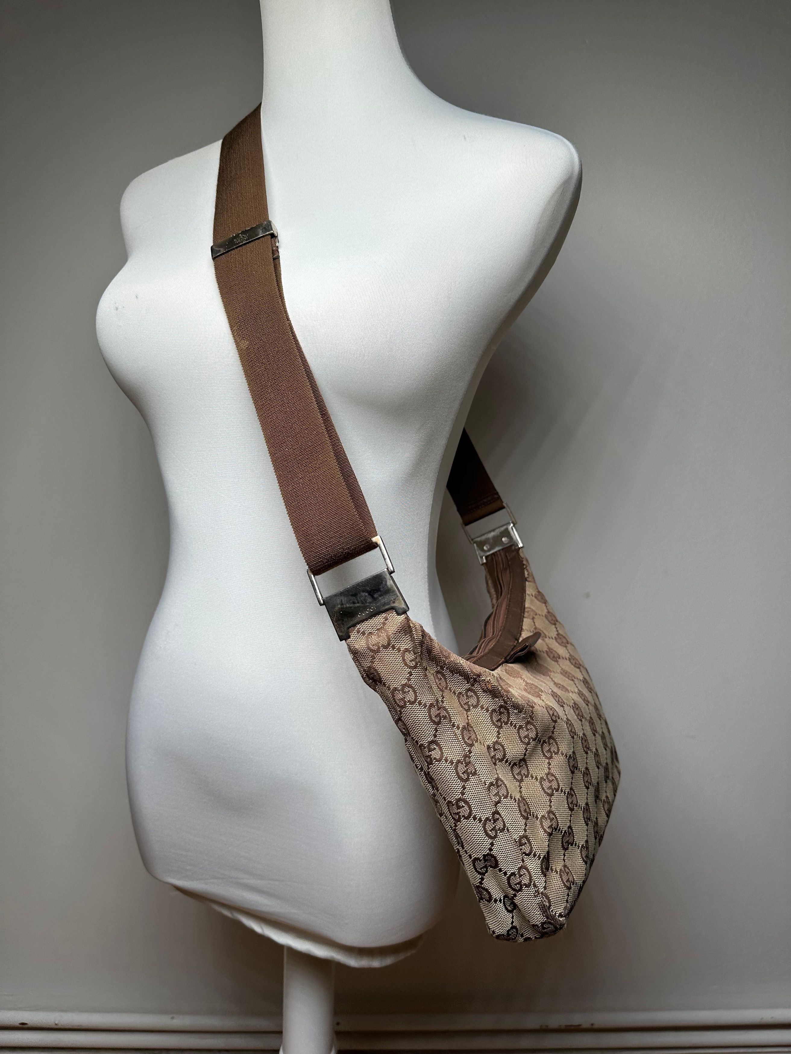 Gucci Vintage Monogram Multiway Bag Beige Brown Size ONE SIZE - 6 Thumbnail