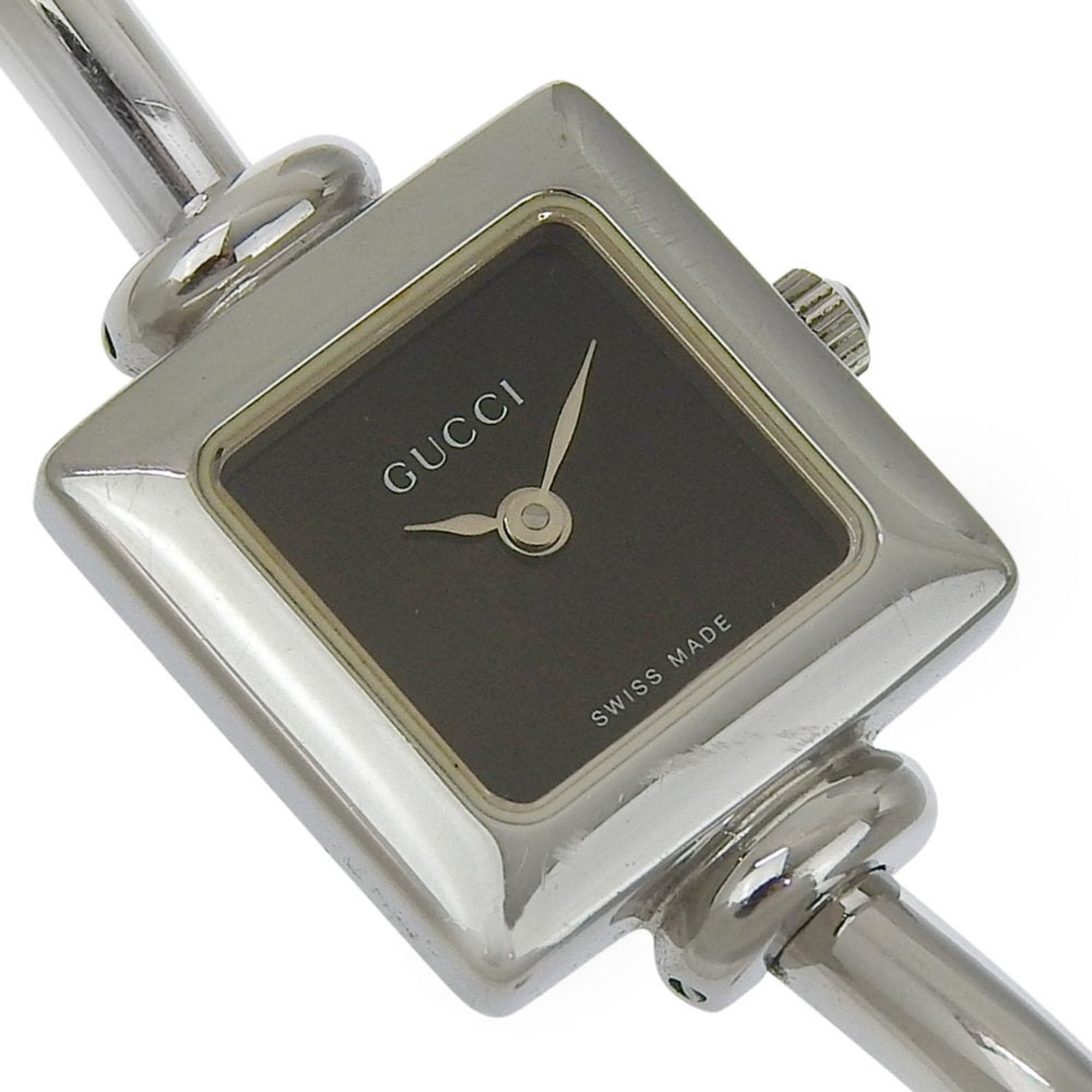 Gucci Gucci 1900L Stainless Steel Quartz Analog Watch with Black Dial for Women Size ONE SIZE - 3 Thumbnail
