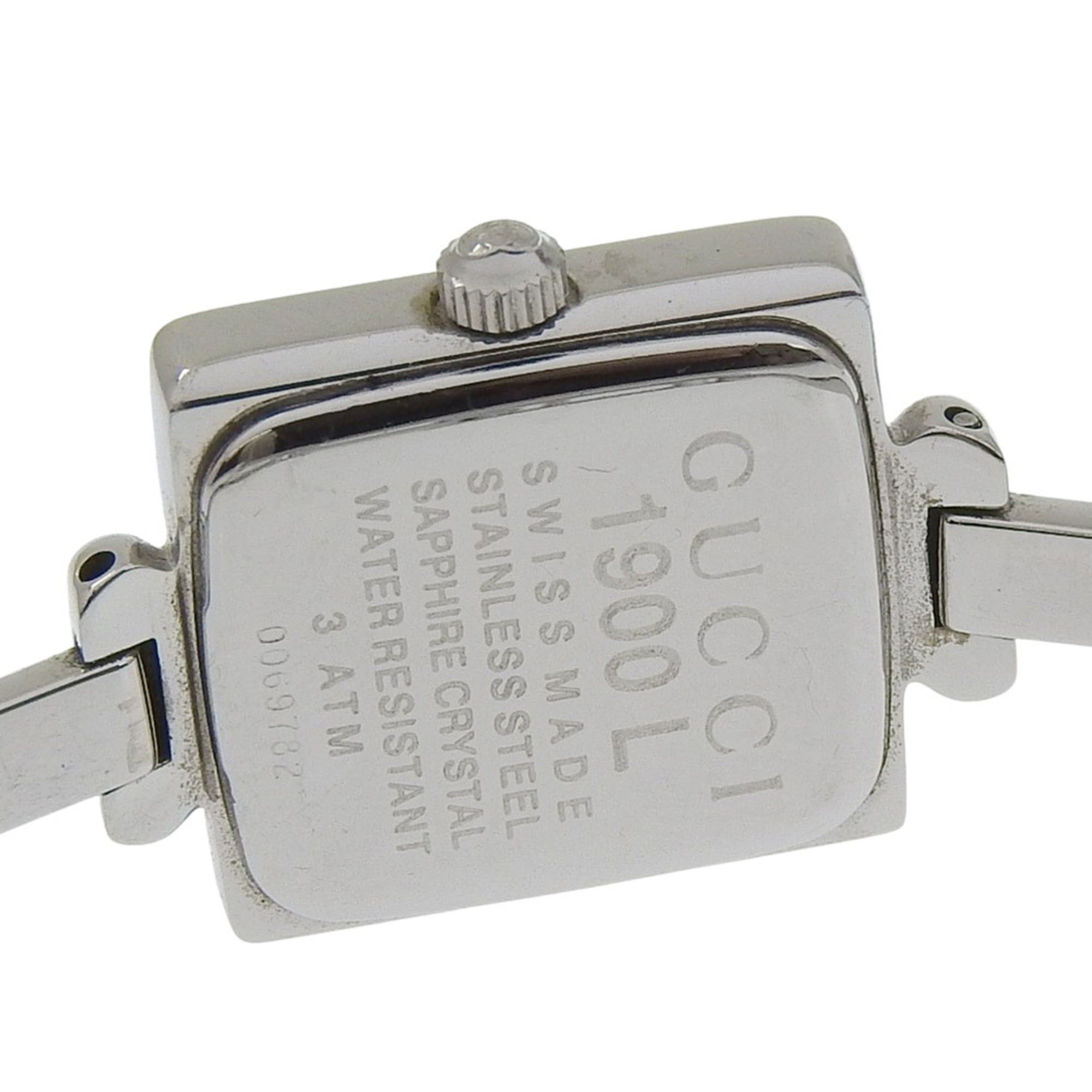 Gucci Gucci 1900L Stainless Steel Quartz Analog Watch with Black Dial for Women Size ONE SIZE - 7 Thumbnail