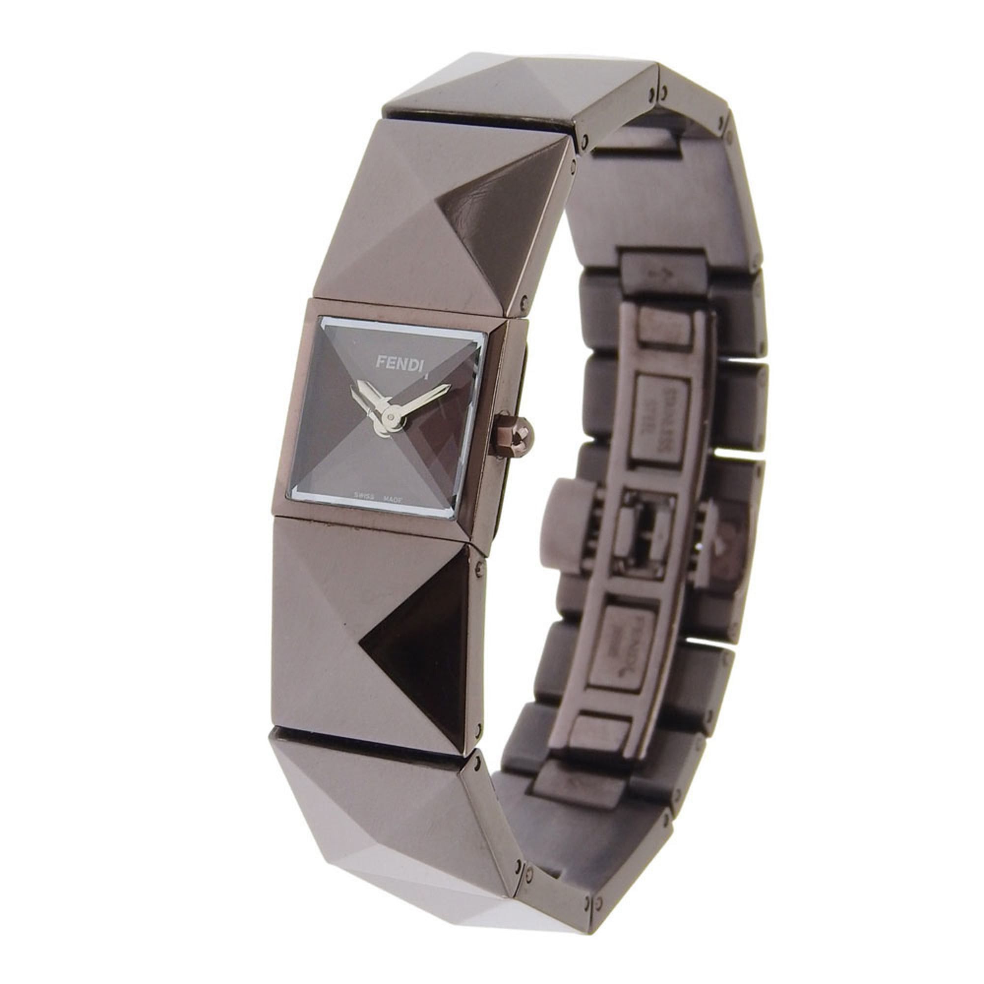 Fendi Fendi Pyramid Watch 4260L Stainless Steel Quartz Analog Brown Dial Women's Size ONE SIZE - 2 Thumbnail