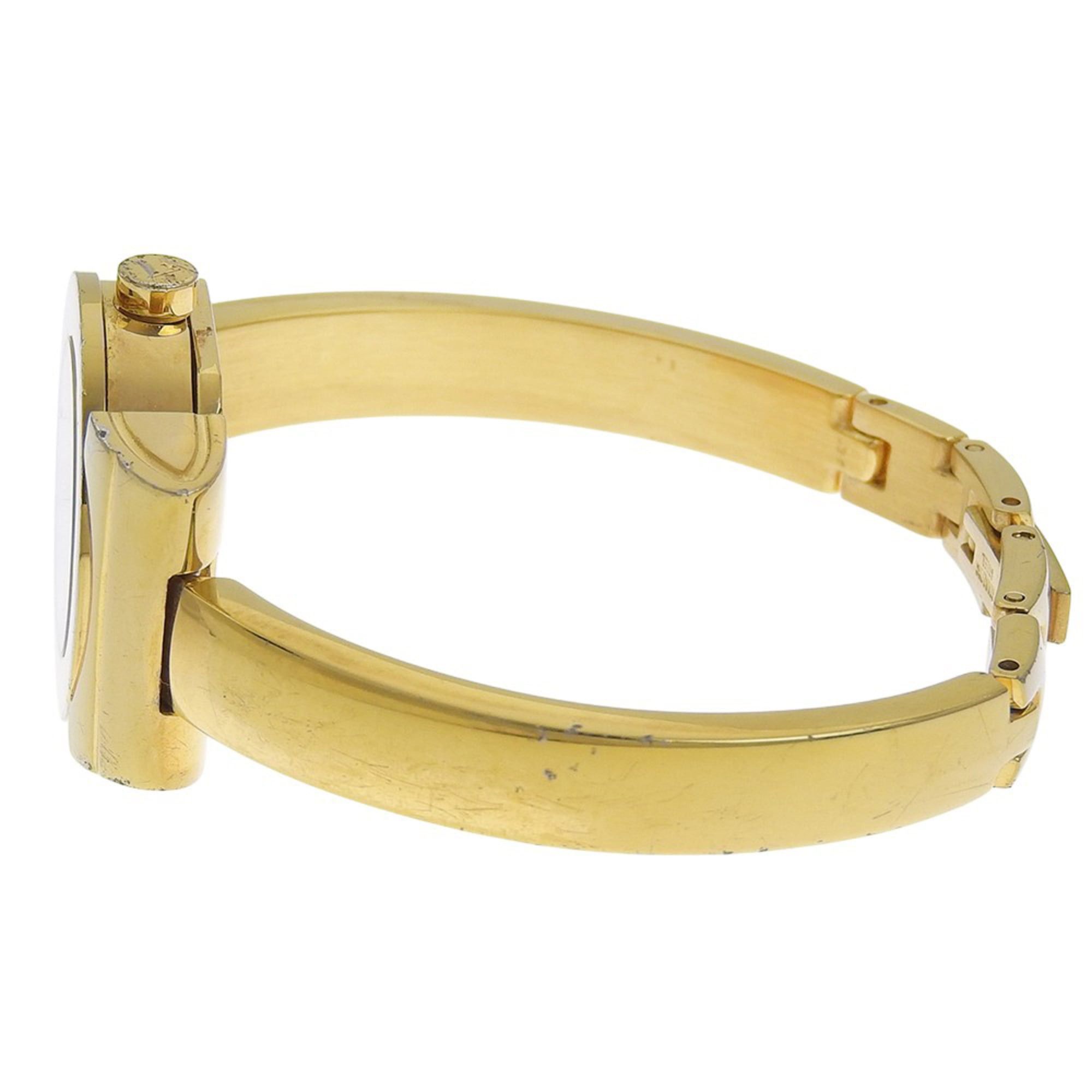 Salvatore Ferragamo Salvatore Ferragamo Gancini Bangle Watch FQ5 Gold Plated Quartz Analog Silver Dial Women's Size ONE SIZE - 4 Thumbnail