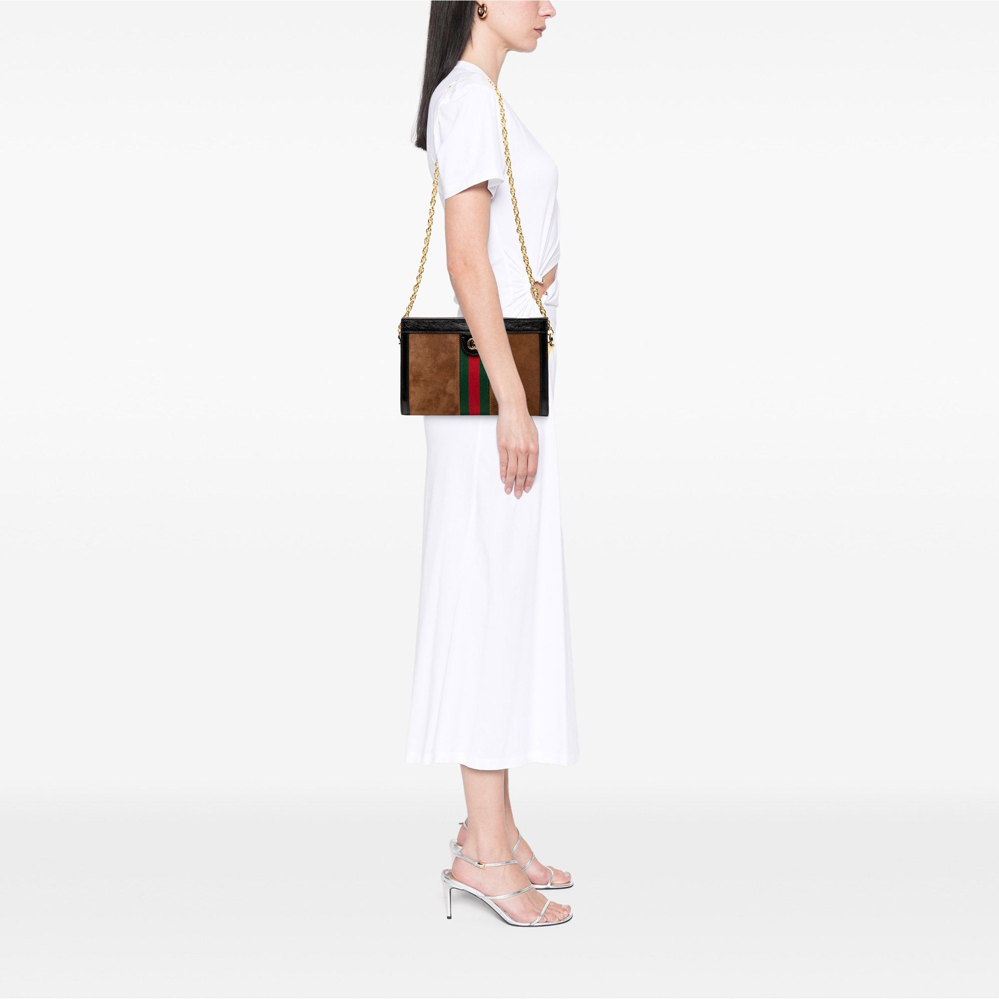 Gucci Small Suede Web Ophidia Chain Crossbody Size ONE SIZE - 7 Thumbnail
