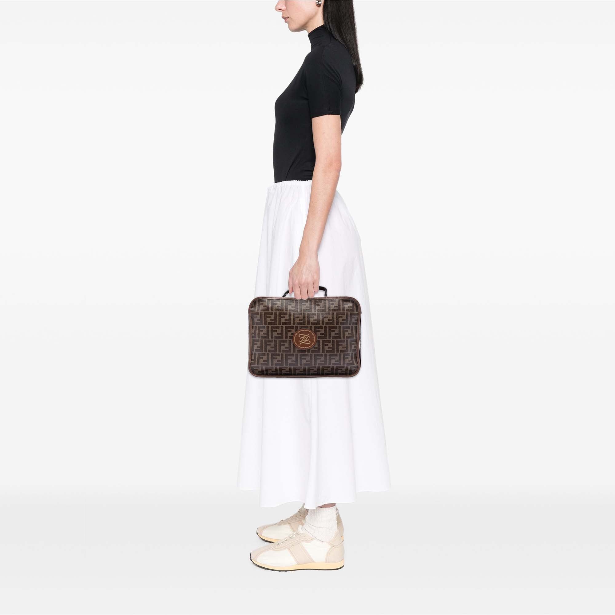 Fendi Zucca Coated Canvas Karligraphy Travel Bag Size ONE SIZE - 7 Thumbnail