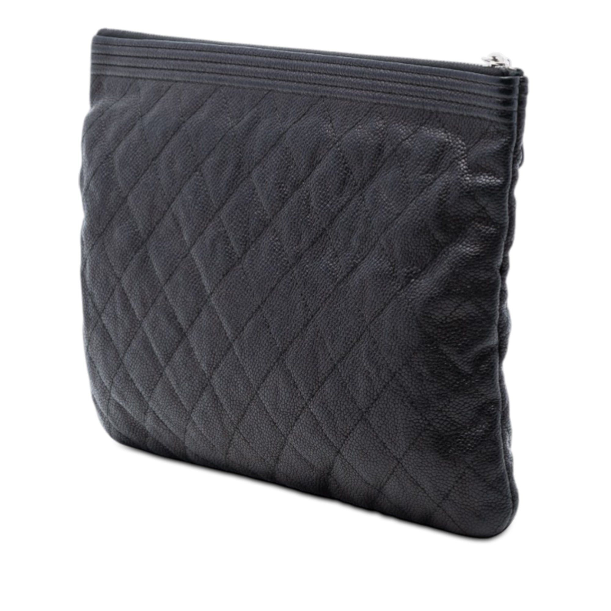 Chanel Medium Quilted Caviar Boy O Case Clutch Size ONE SIZE - 2 Thumbnail