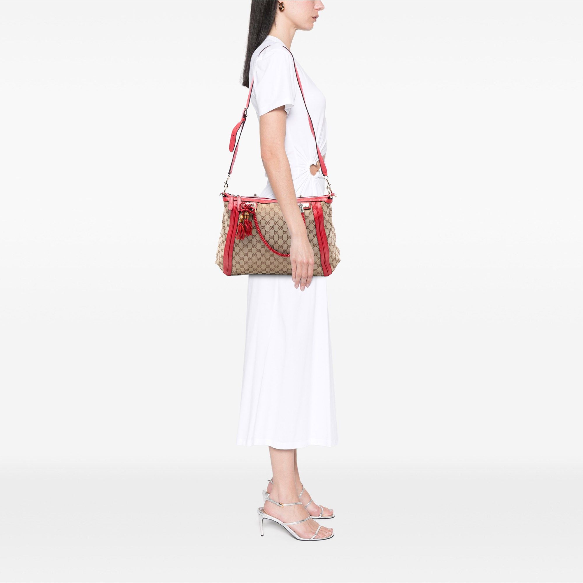 Gucci Large GG Canvas Bella Satchel Size ONE SIZE - 7 Thumbnail