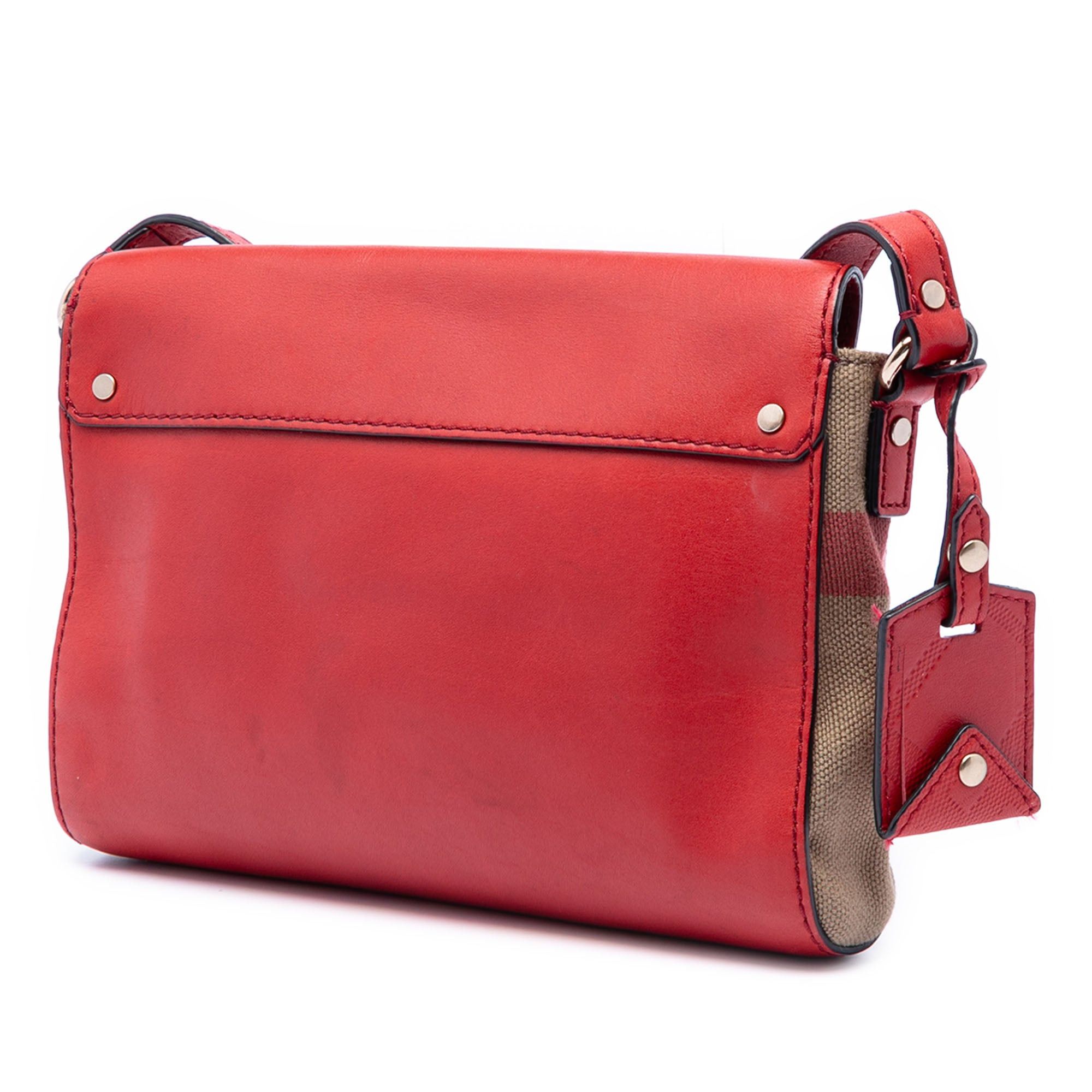 Burberry Leather and House Check Canvas Henham Crossbody Size ONE SIZE - 2 Thumbnail