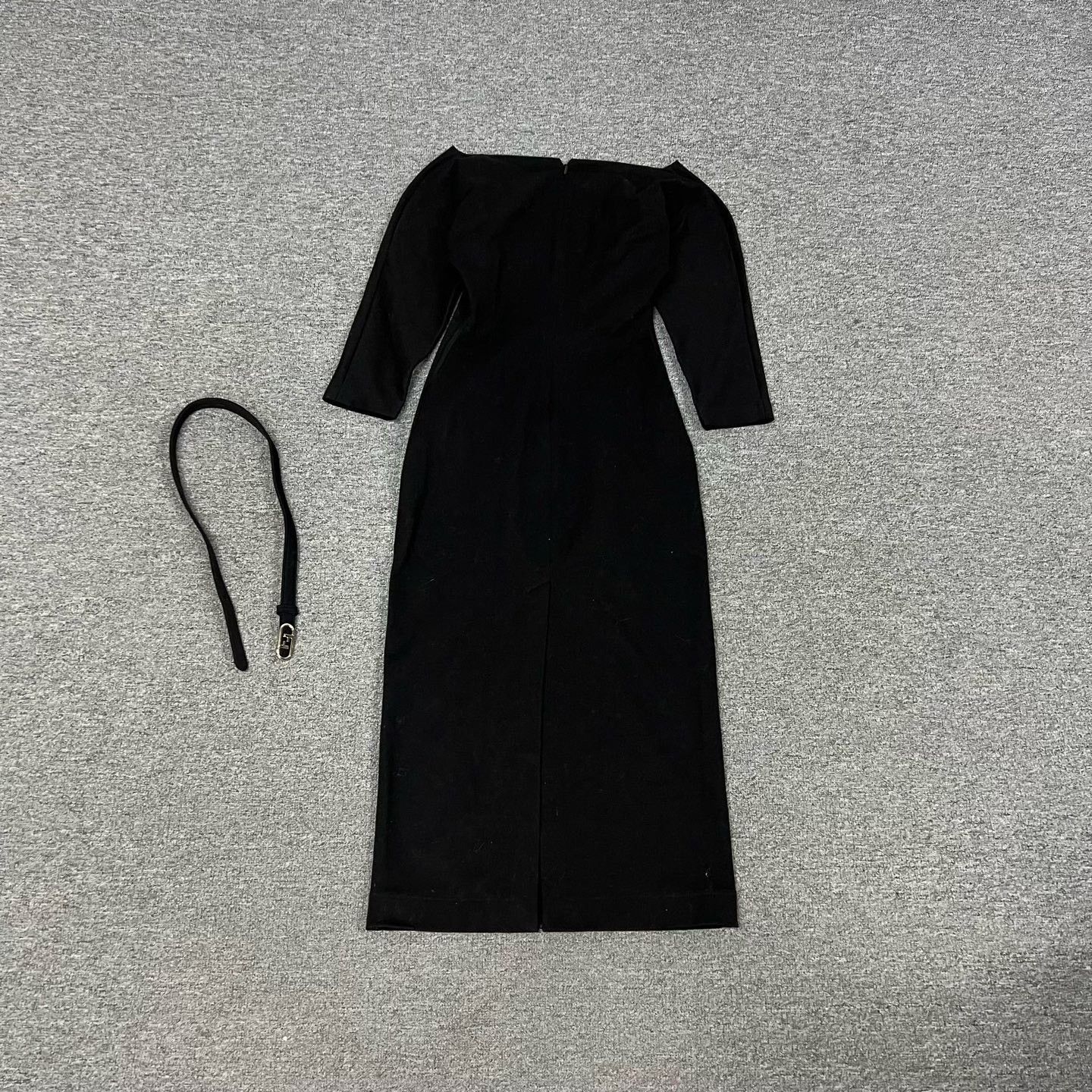Fendi Fendi Black V-Neck Silk-Wool Dress 38 Size S / US 4 / IT 40 - 6 Thumbnail