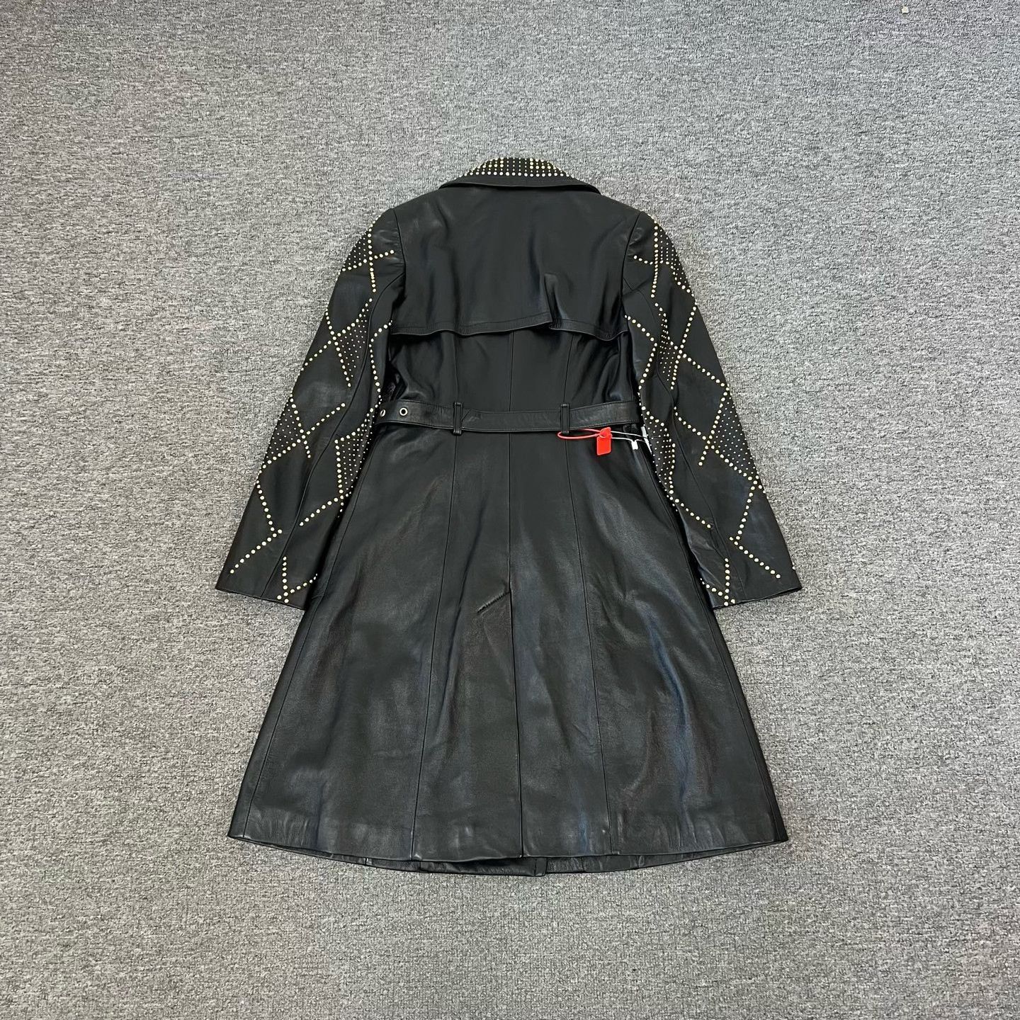 Versace Versace HM Rivet Leather Coat Size XXS / US 00 / IT 34 - 6 Thumbnail