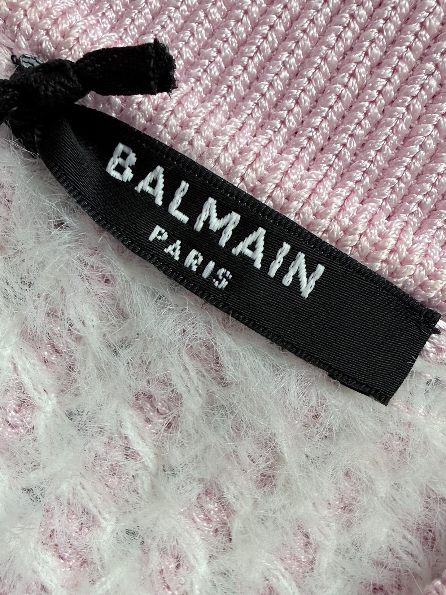 Balmain Balmain Pink Knitted Short-Sleeve Cardigan Size S / US 4 / IT 40 - 4 Thumbnail