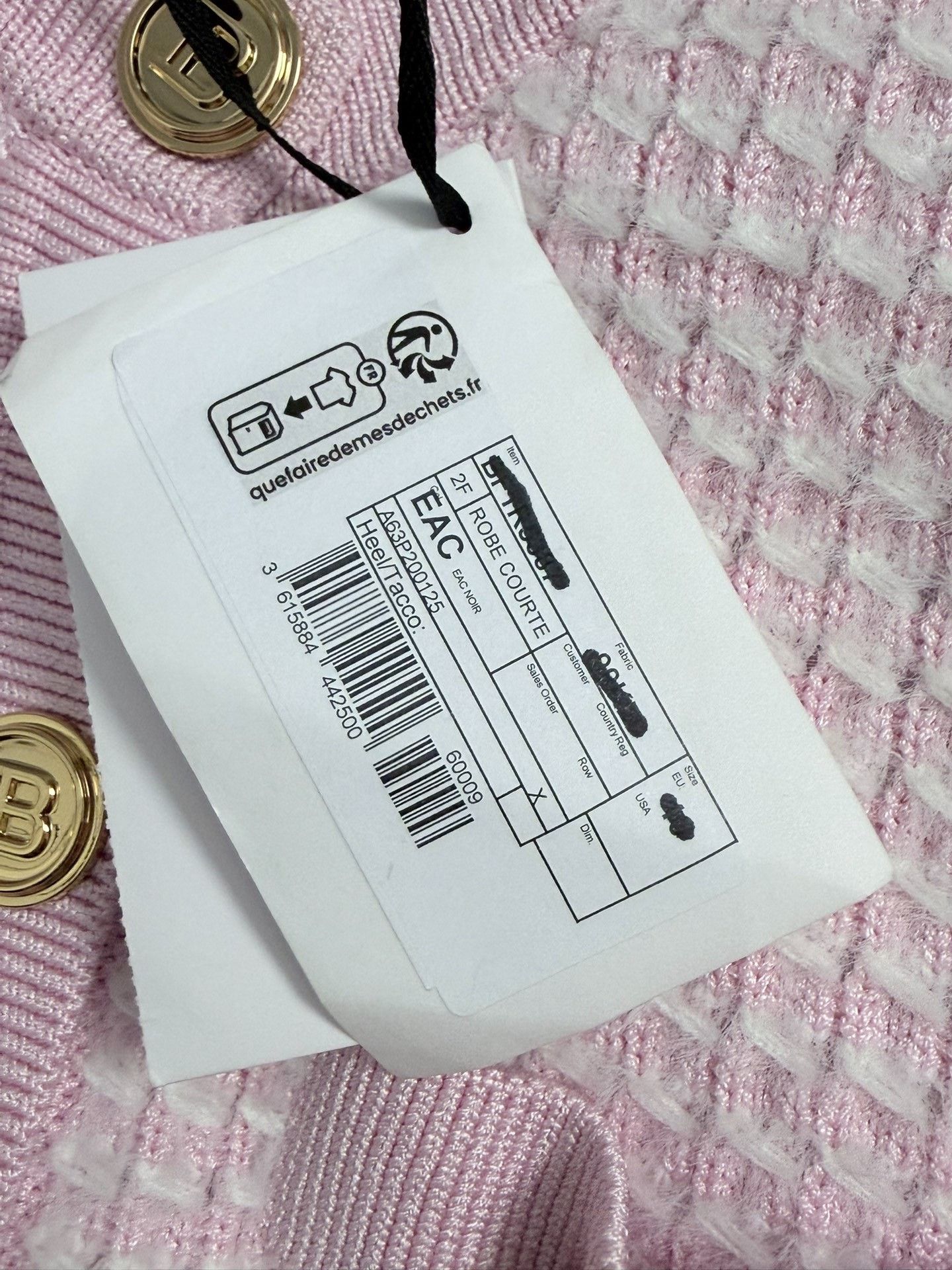 Balmain Balmain Pink Knitted Short-Sleeve Cardigan Size S / US 4 / IT 40 - 5 Thumbnail