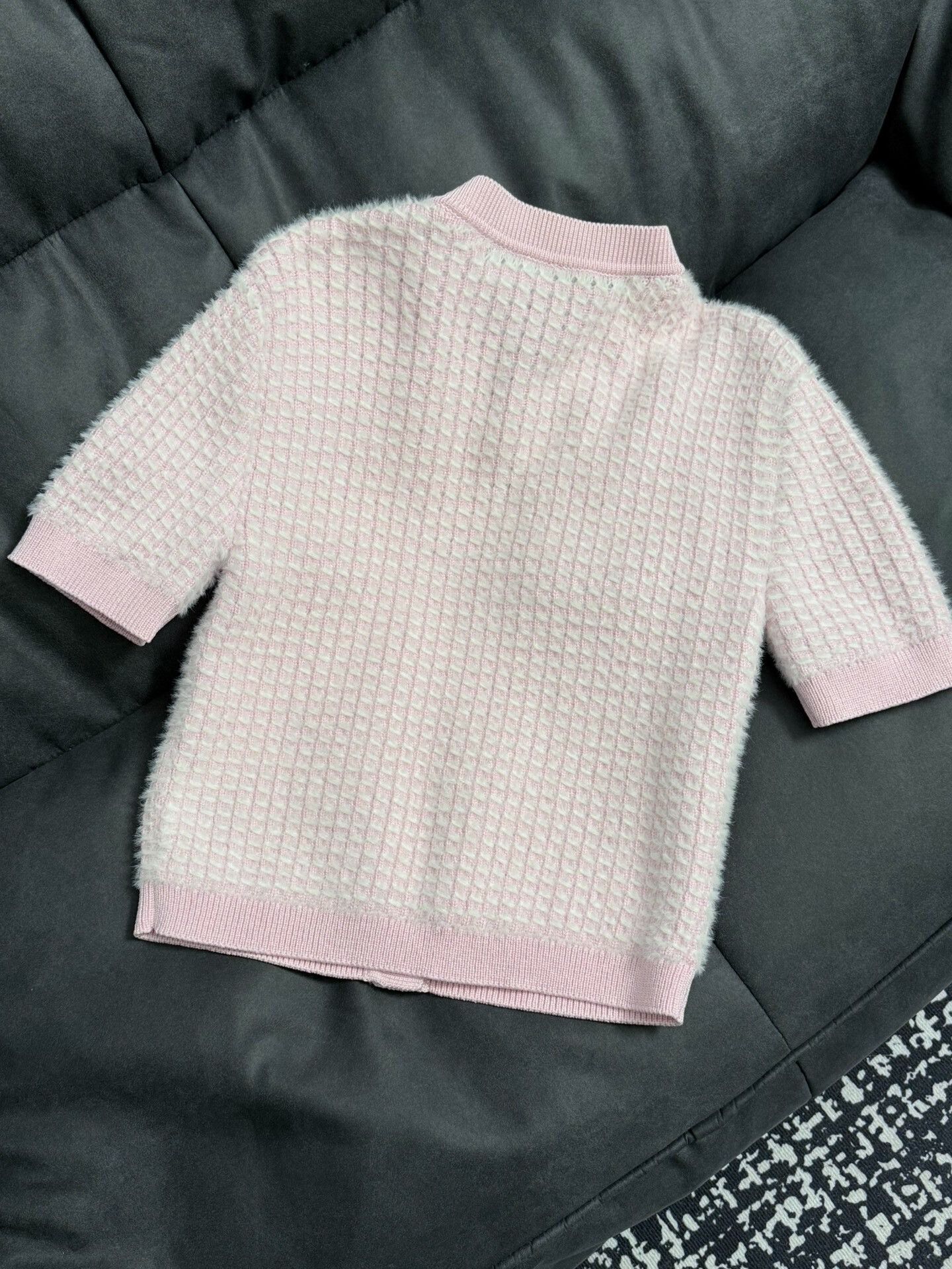 Balmain Balmain Pink Knitted Short-Sleeve Cardigan Size S / US 4 / IT 40 - 2 Thumbnail