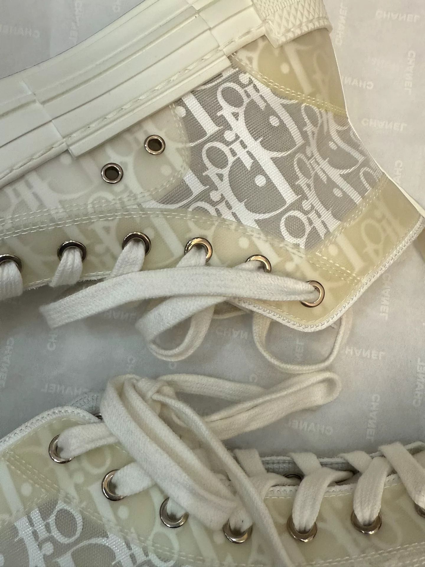 Dior Dior B23 High-Top Canvas Shoes Size US 4 / IT 34 - 3 Thumbnail