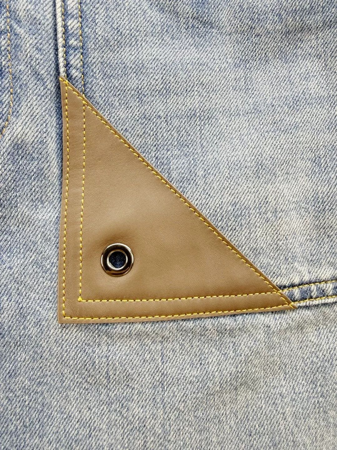 Fendi Fendi Patchwork Leather Denim Skirt Size 36" / US 14 / IT 50 - 2 Thumbnail