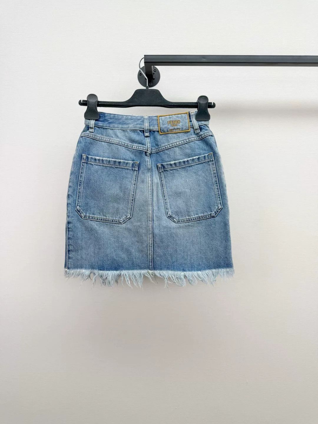 Fendi Fendi Patchwork Leather Denim Skirt Size 36" / US 14 / IT 50 - 3 Thumbnail