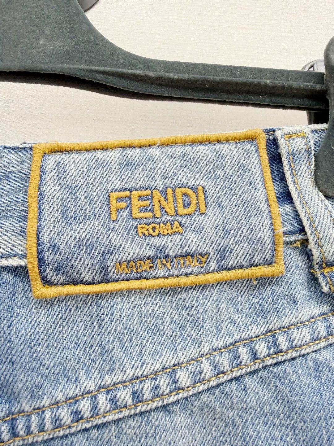 Fendi Fendi Patchwork Leather Denim Skirt Size 36" / US 14 / IT 50 - 4 Thumbnail
