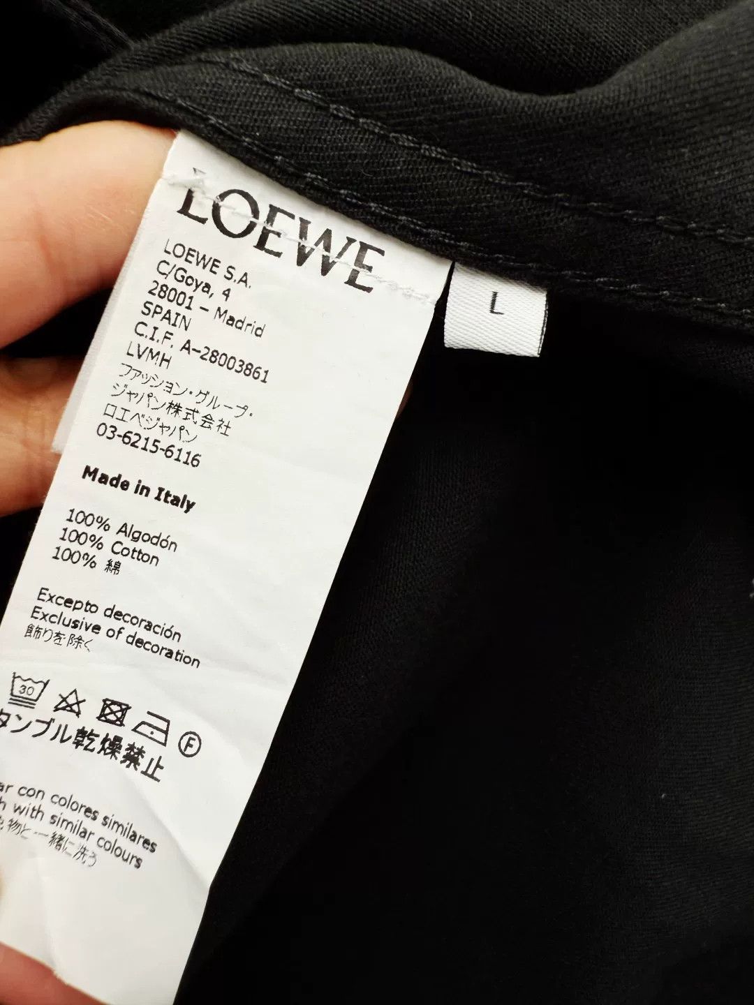 Loewe Loewe Black Denim Jacket L Size Size US L / EU 52-54 / 3 - 5 Thumbnail