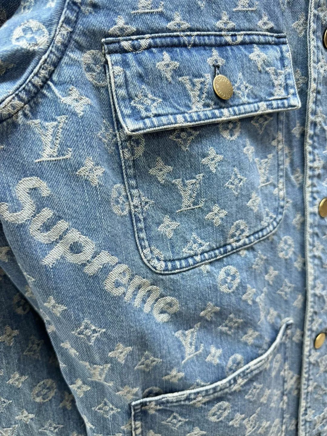 Louis Vuitton Louis Vuitton Supreme Denim Jacket Size US M / EU 48-50 / 2 - 4 Thumbnail