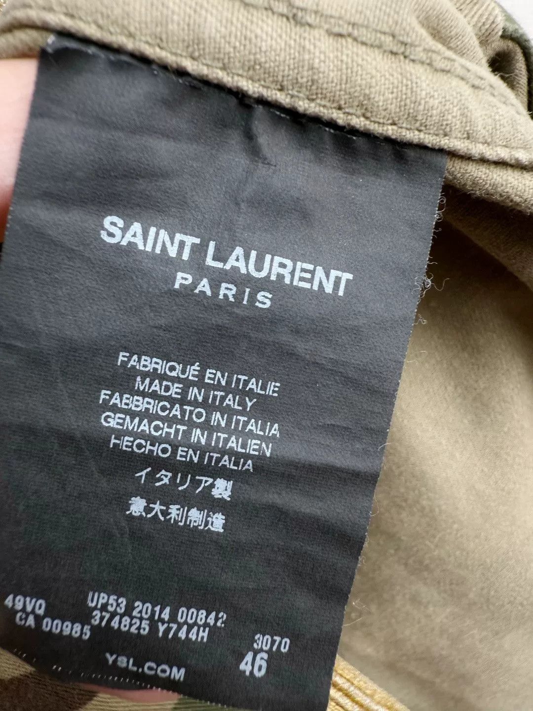 Saint Laurent Paris Saint Laurent SLP Utility Camouflage Jacket Size US S / EU 44-46 / 1 - 5 Thumbnail
