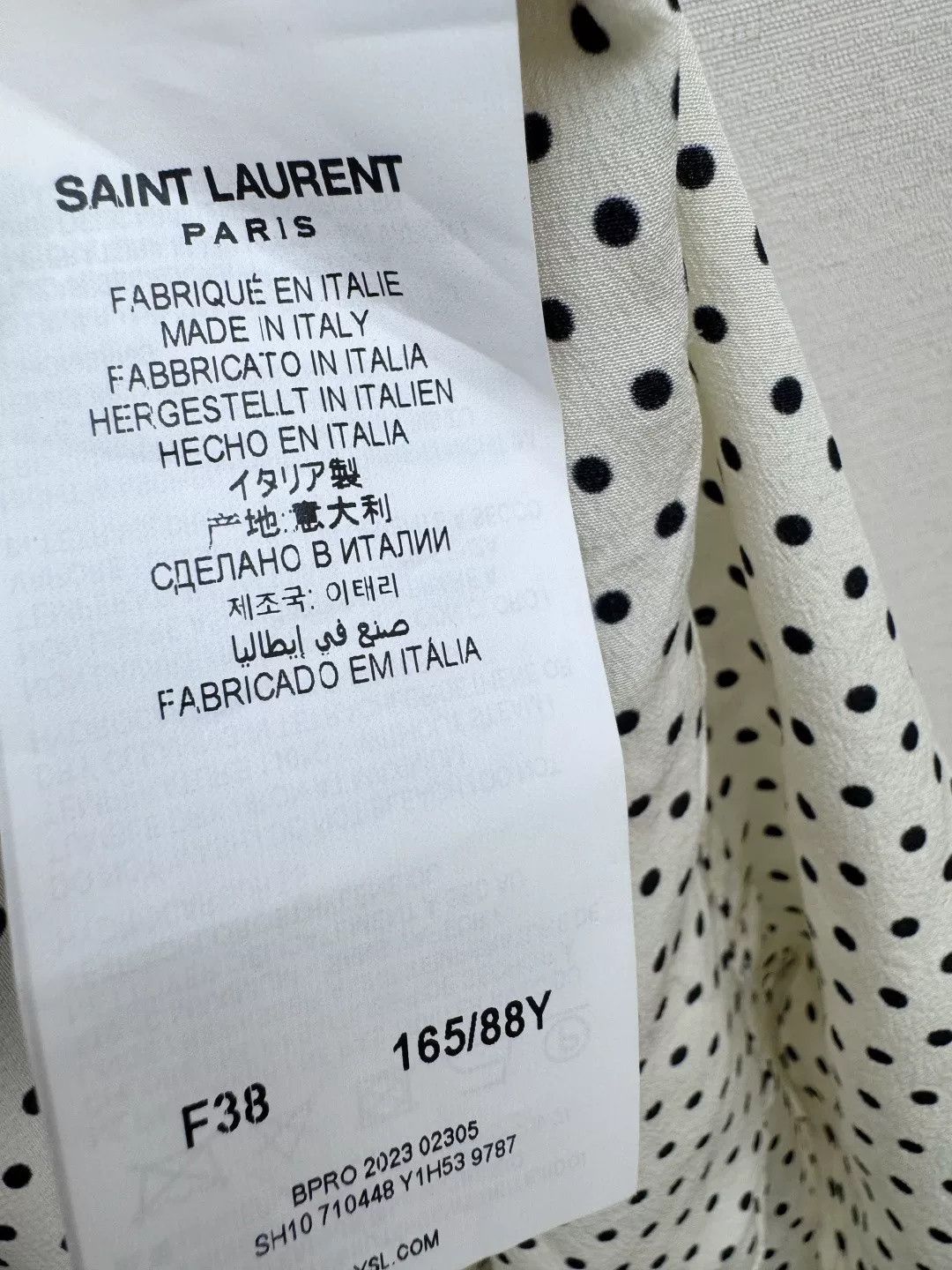 Saint Laurent Paris Saint Laurent SLP Silk Polka Dot Shirt Size S / US 4 / IT 40 - 4 Thumbnail