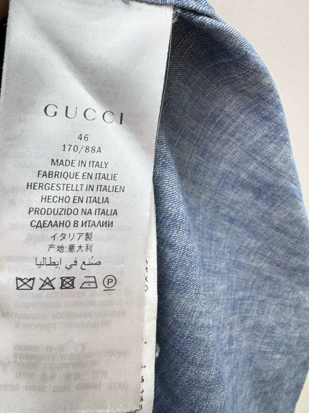 Gucci Gucci Denim Shirt Jacket with Tiger Embroidery Size US S / EU 44-46 / 1 - 4 Thumbnail