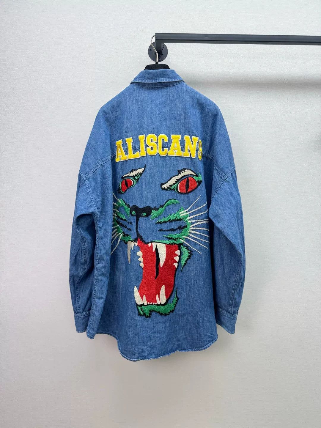 Gucci Gucci Denim Shirt Jacket with Tiger Embroidery Size US S / EU 44-46 / 1 - 6 Thumbnail