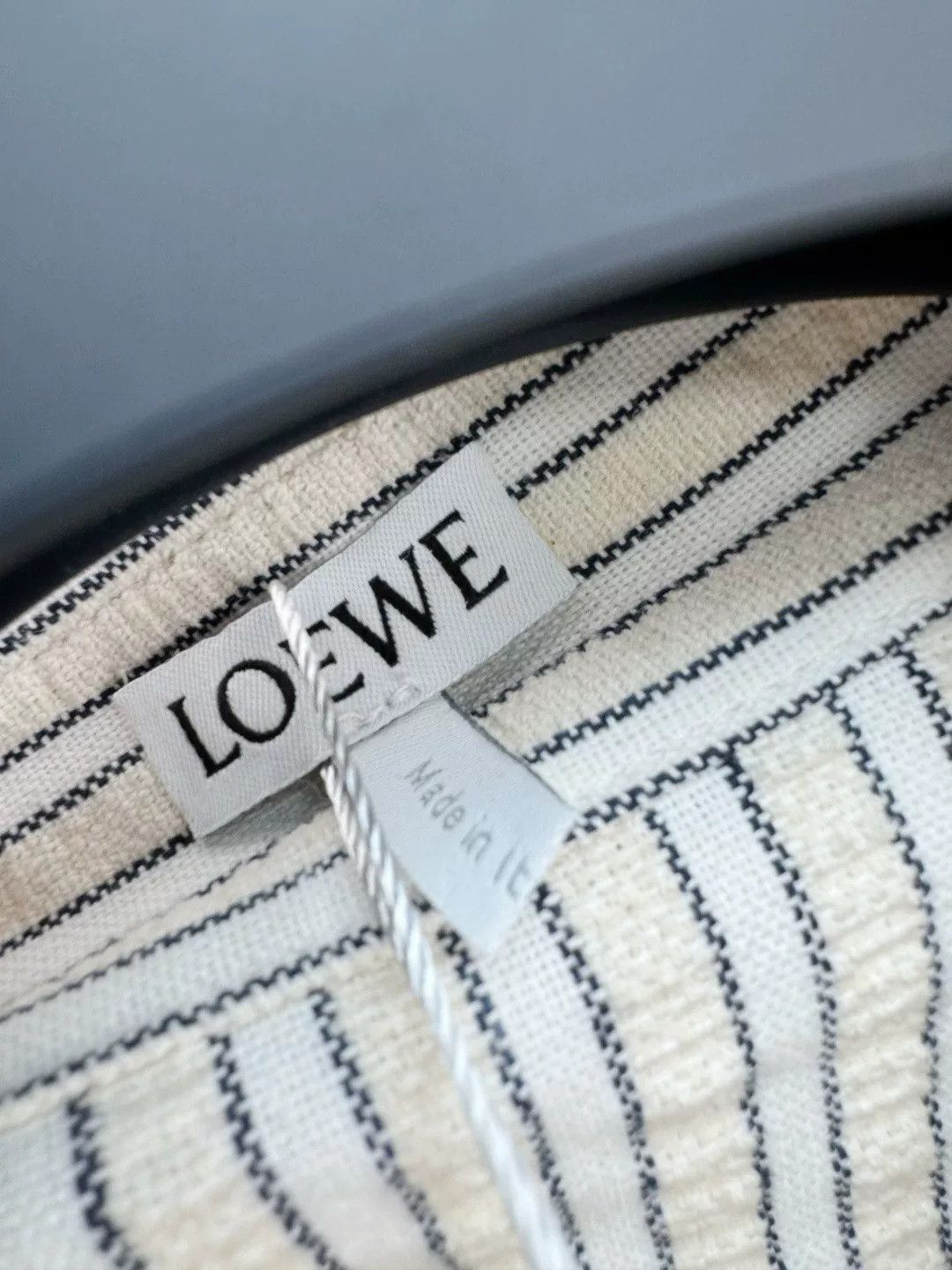 Loewe Loewe Striped Leather Patchwork Shirt Size US M / EU 48-50 / 2 - 4 Thumbnail